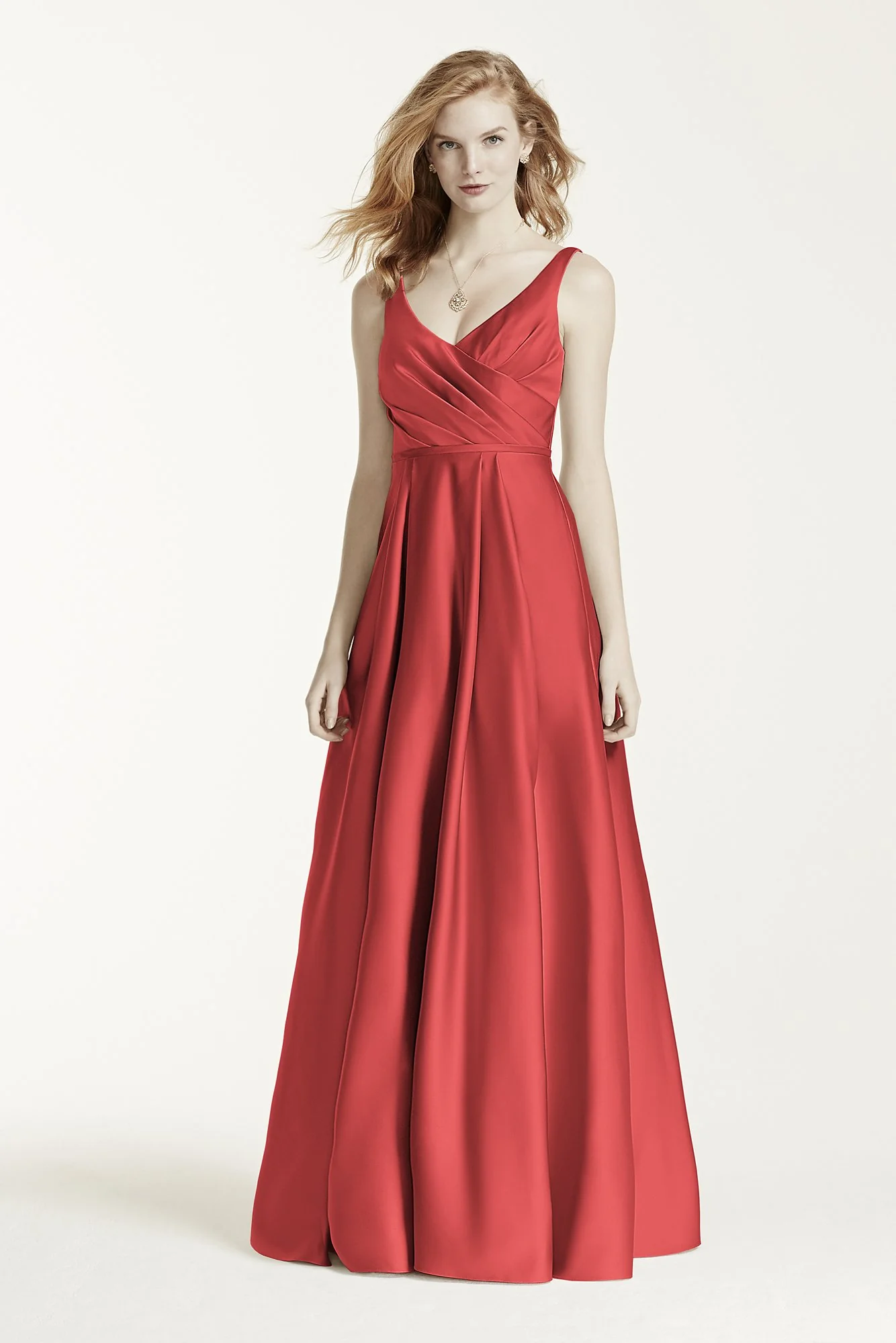 Long Satin Tank Ball Gown - Image 14