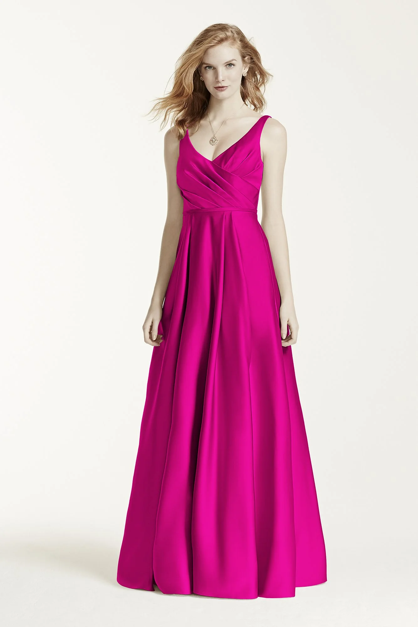 Long Satin Tank Ball Gown - Image 40
