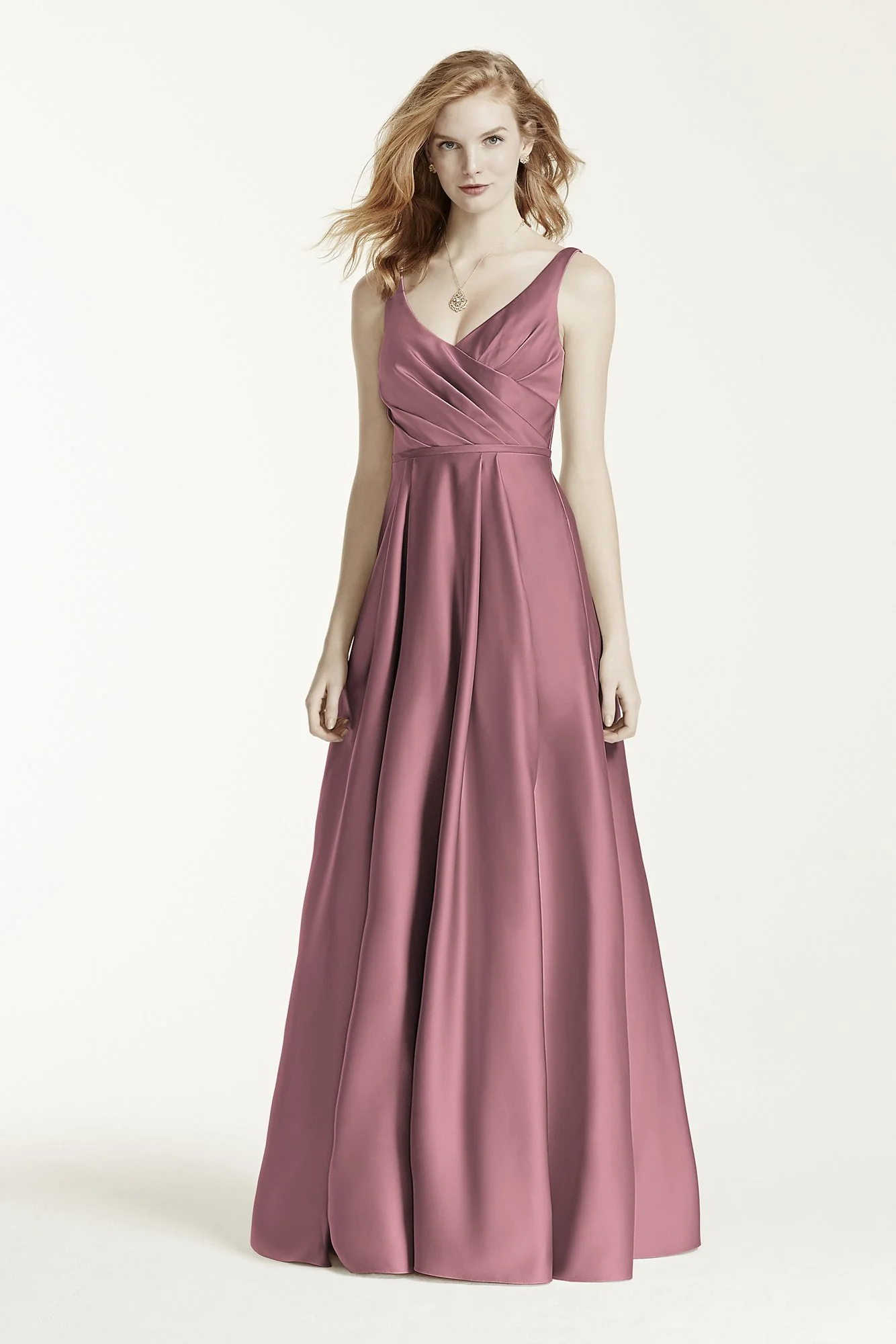 Long Satin Tank Ball Gown - Image 61