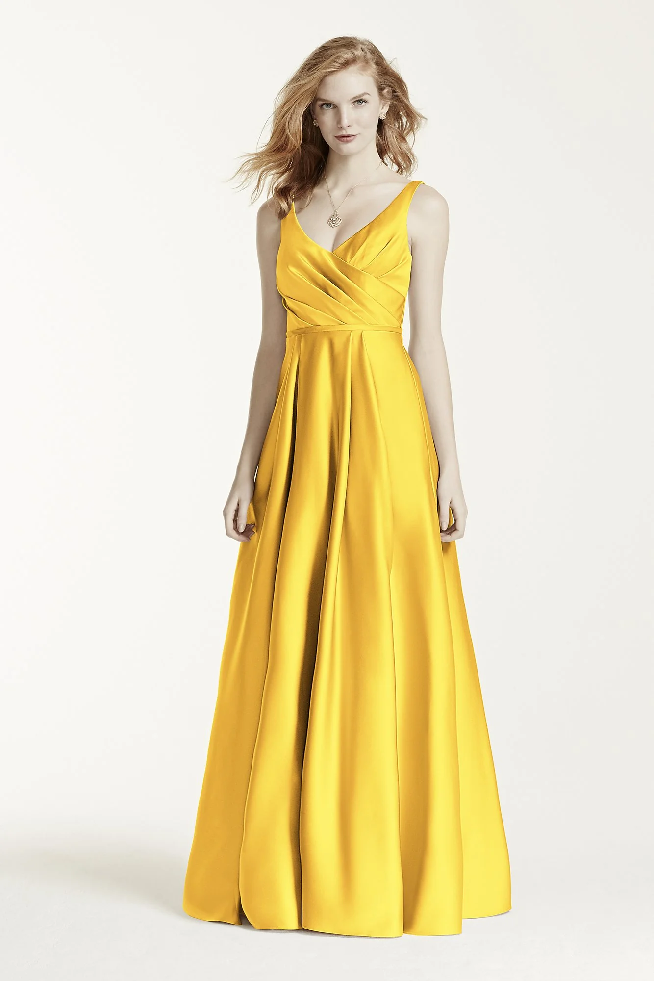 Long Satin Tank Ball Gown - Image 78