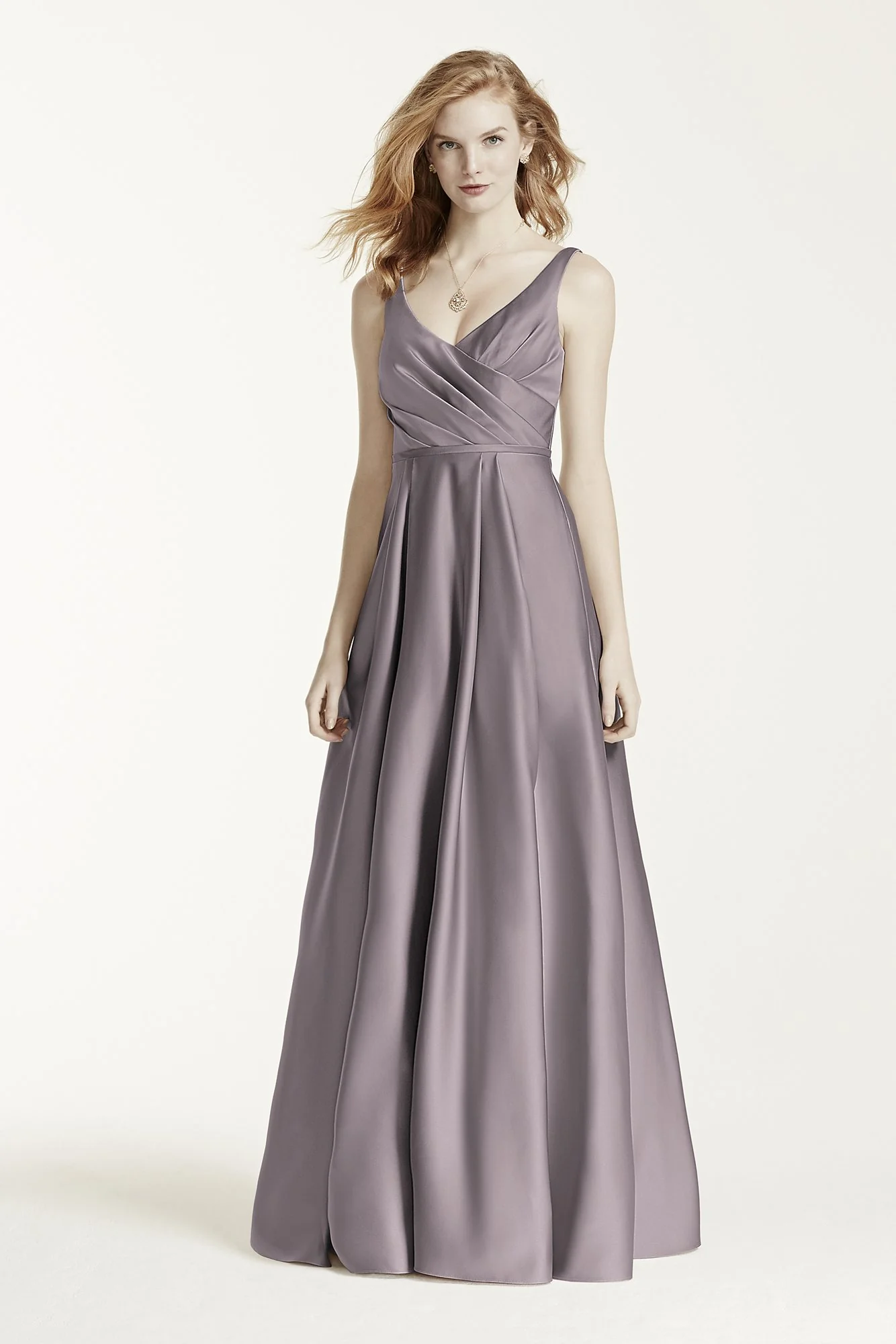 Long Satin Tank Ball Gown - Image 83