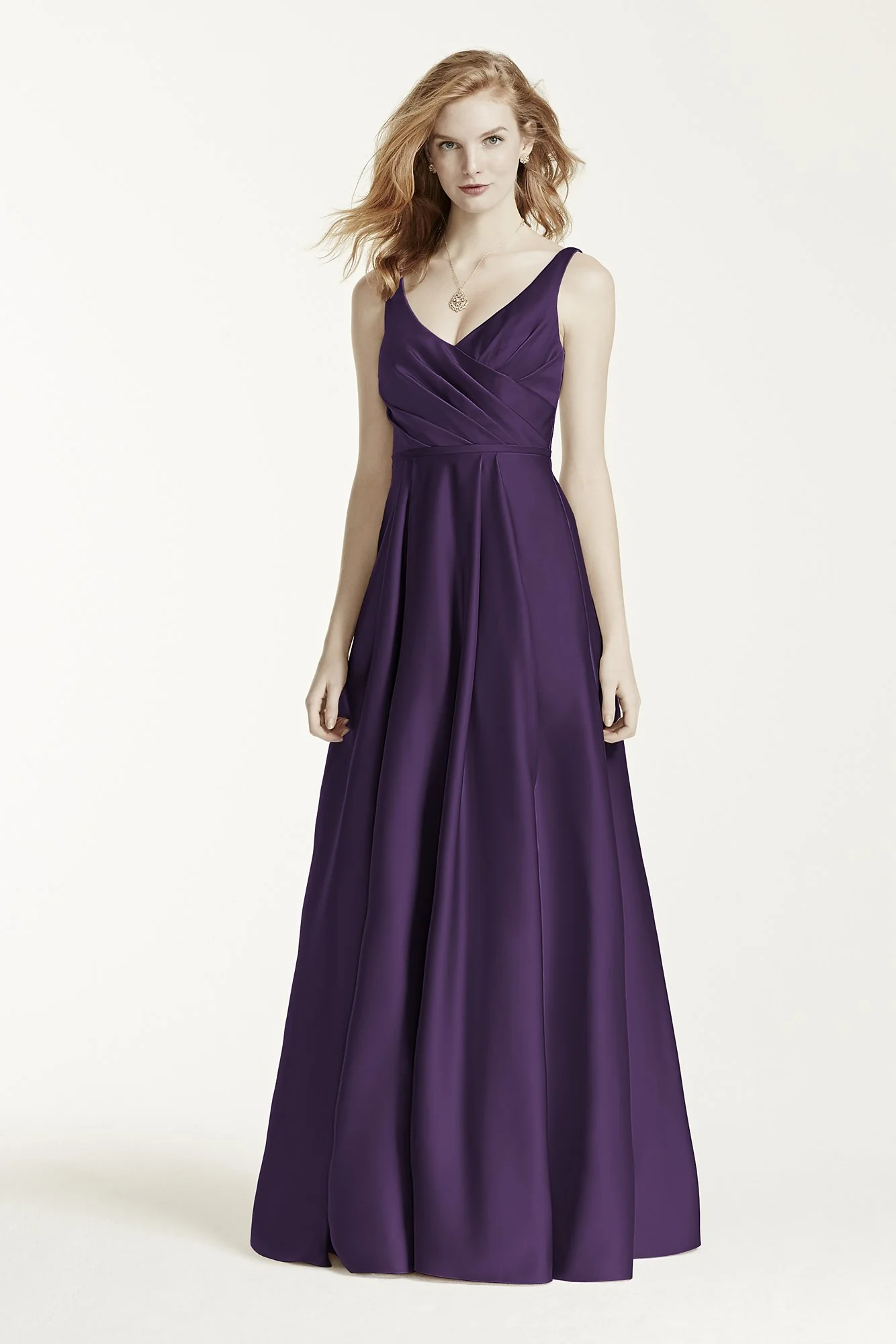 Long Satin Tank Ball Gown - Image 97