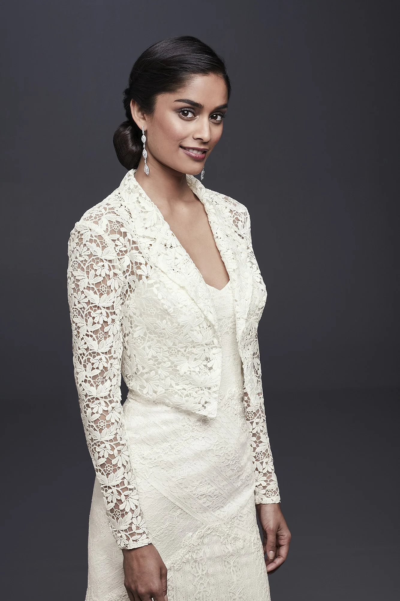 Long-Sleeve Lace Jacket