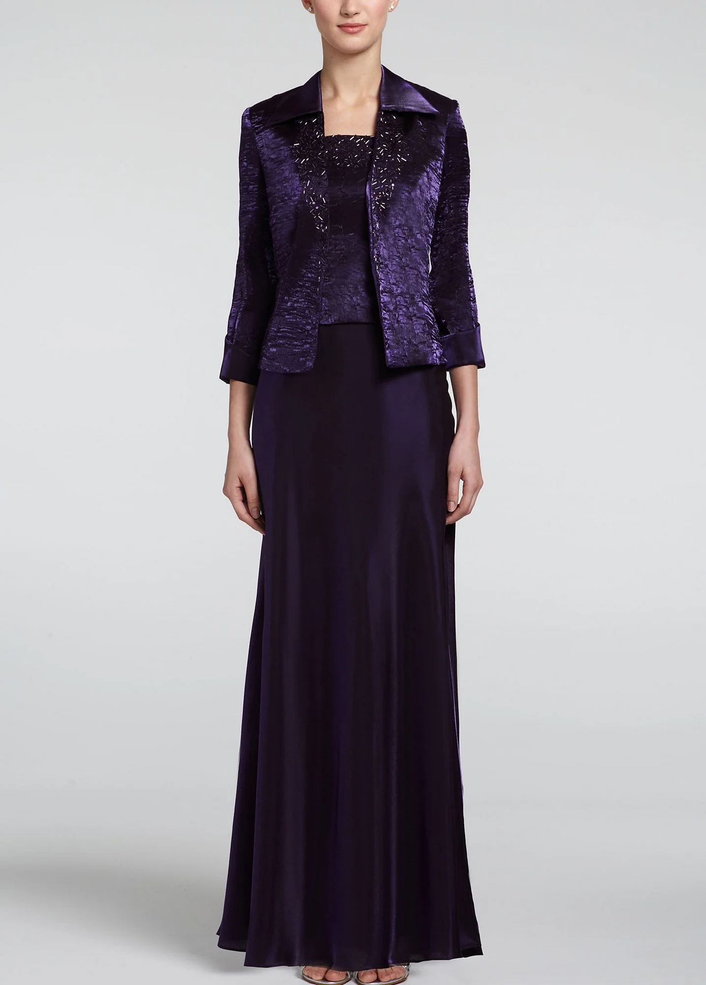 Long Sleeve Shimmer Jacket Dress