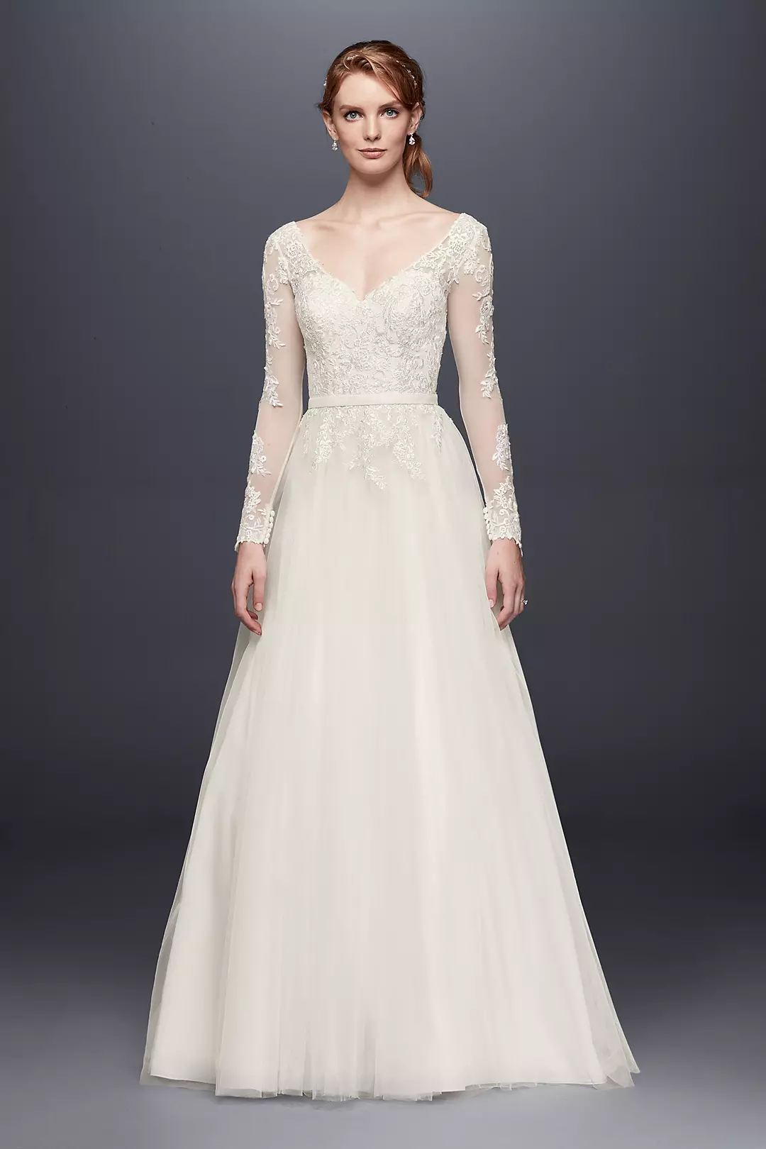 Long Sleeve Wedding Dress With Low Back - Image 25