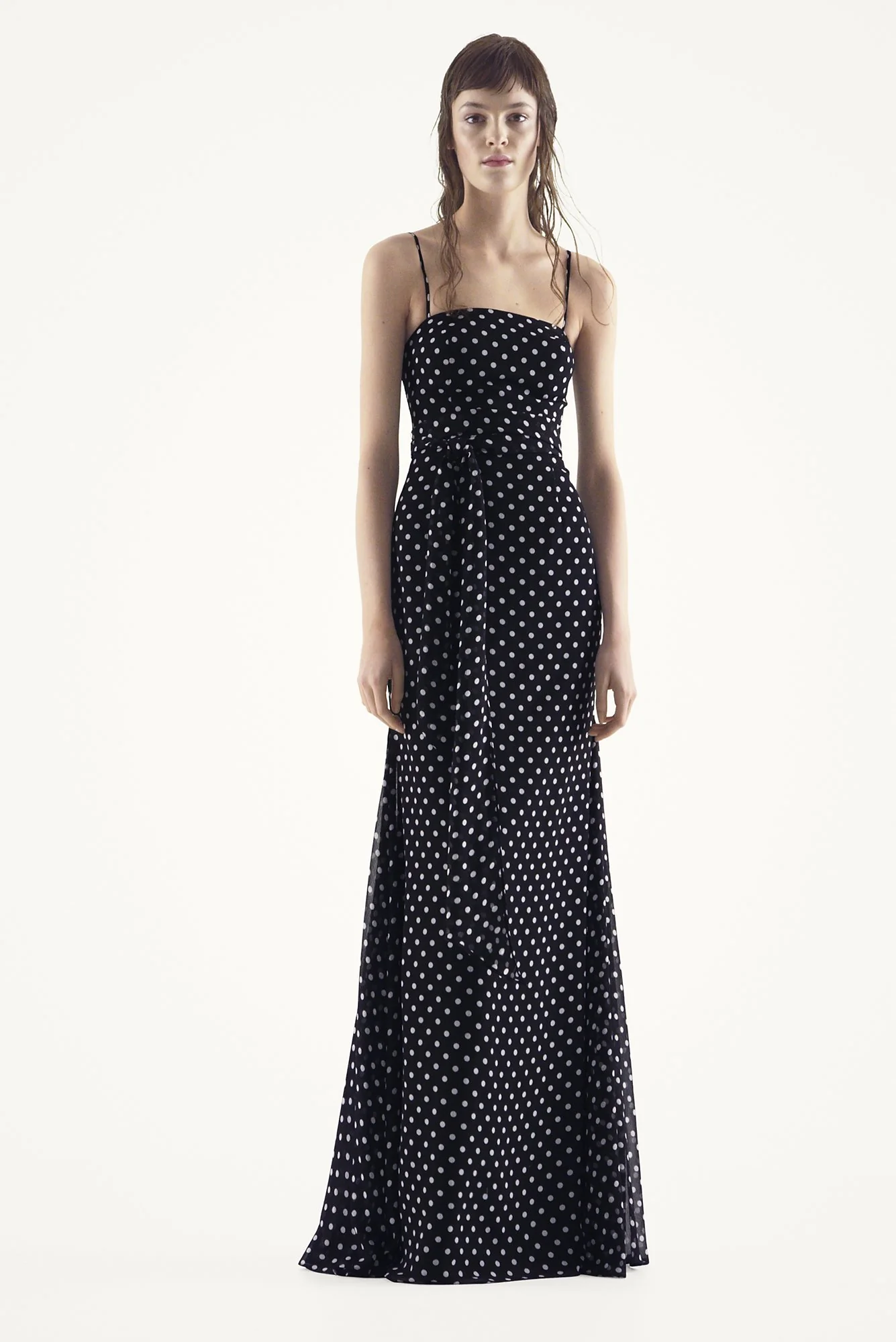 Long Spaghetti Strap Chiffon Dress - Image 2