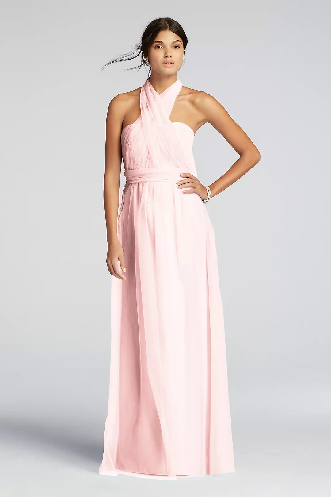 Long Tulle Convertible Bridesmaid Dress - Image 23