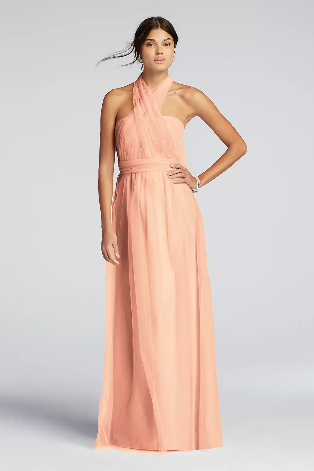 Long Tulle Convertible Bridesmaid Dress - Image 43