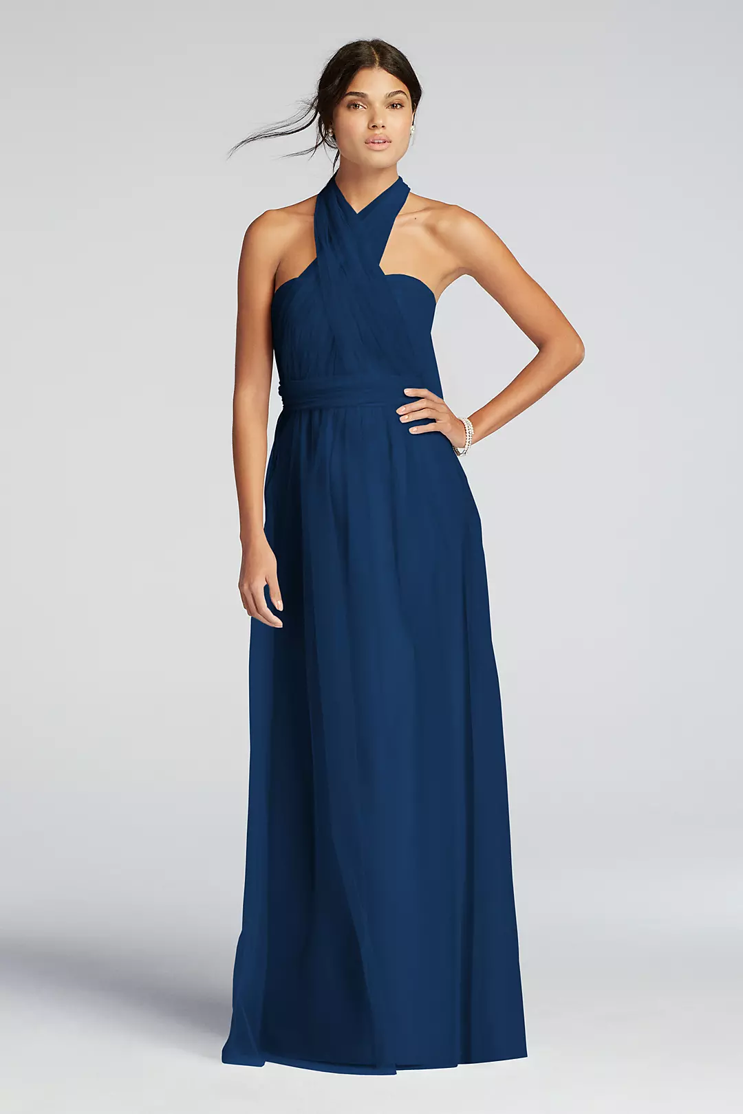 Long Tulle Convertible Bridesmaid Dress - Image 46