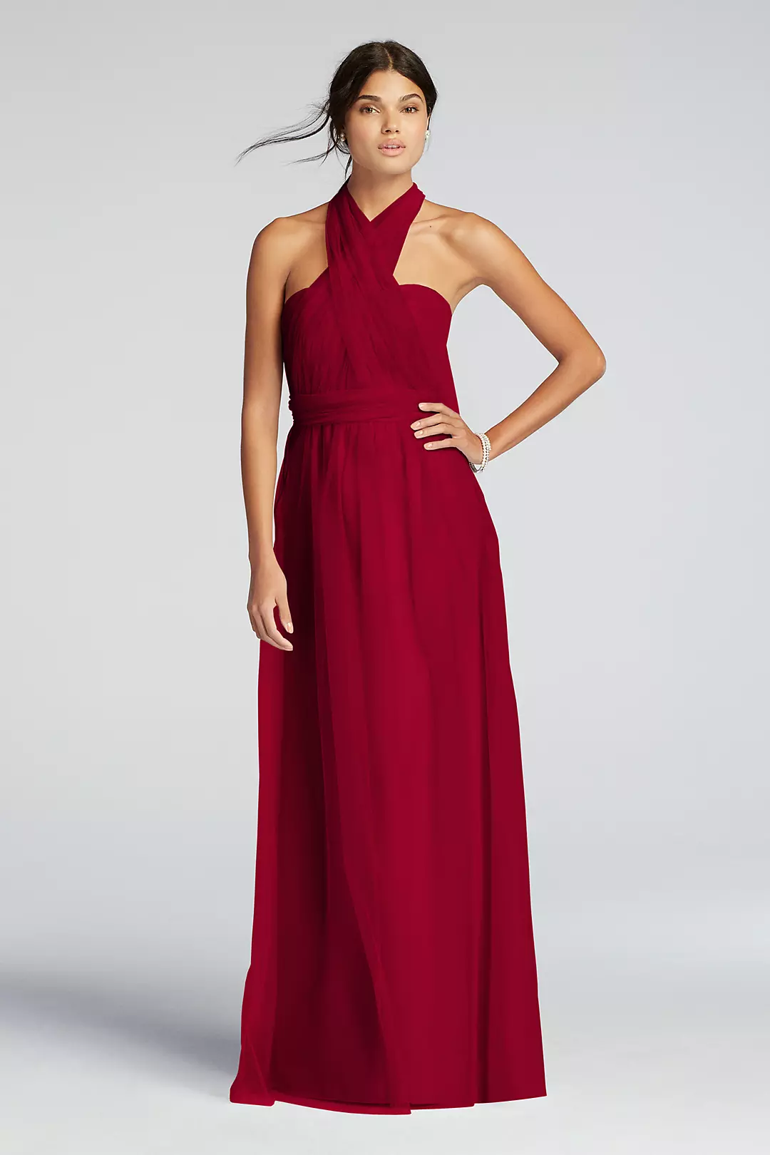 Long Tulle Convertible Versa Bridesmaid Dress - Image 10