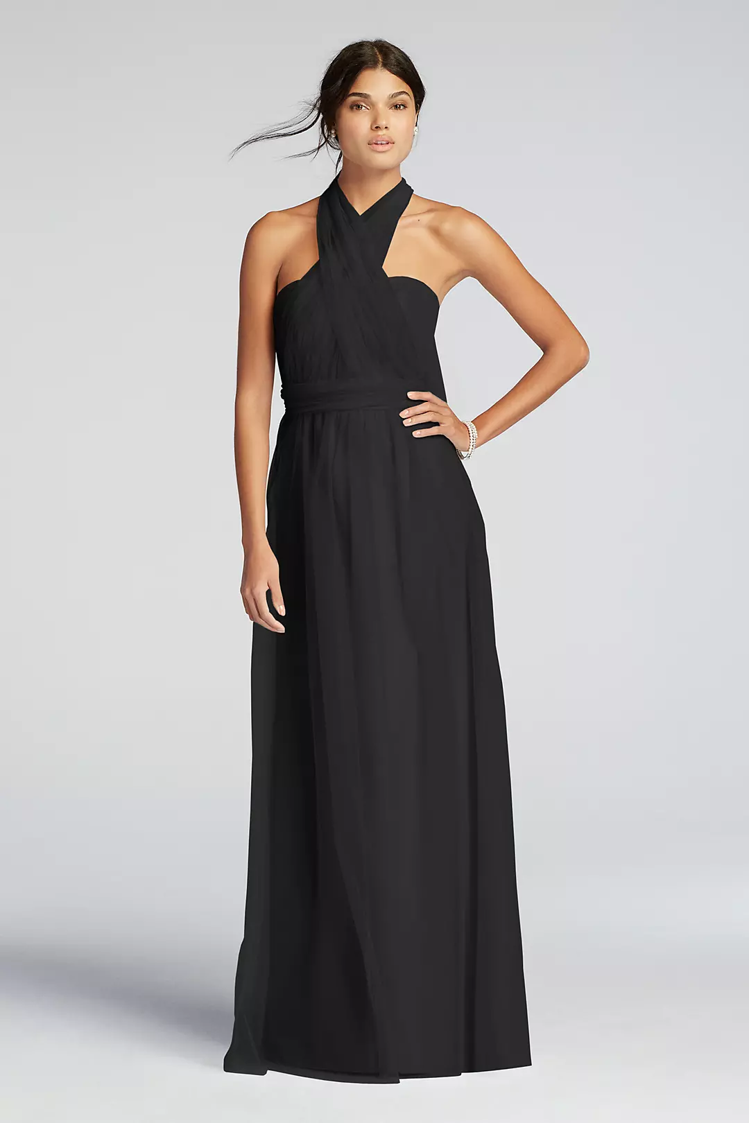 Long Tulle Convertible Versa Bridesmaid Dress - Image 14