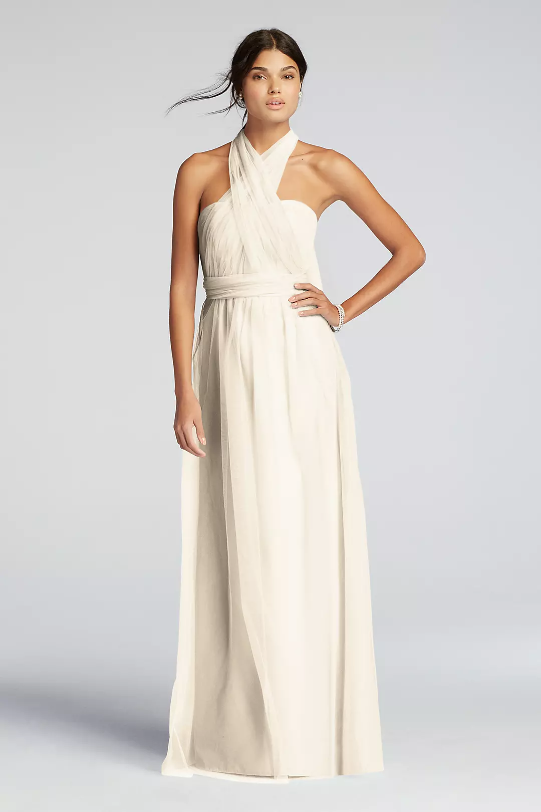 Long Tulle Convertible Versa Bridesmaid Dress - Image 15