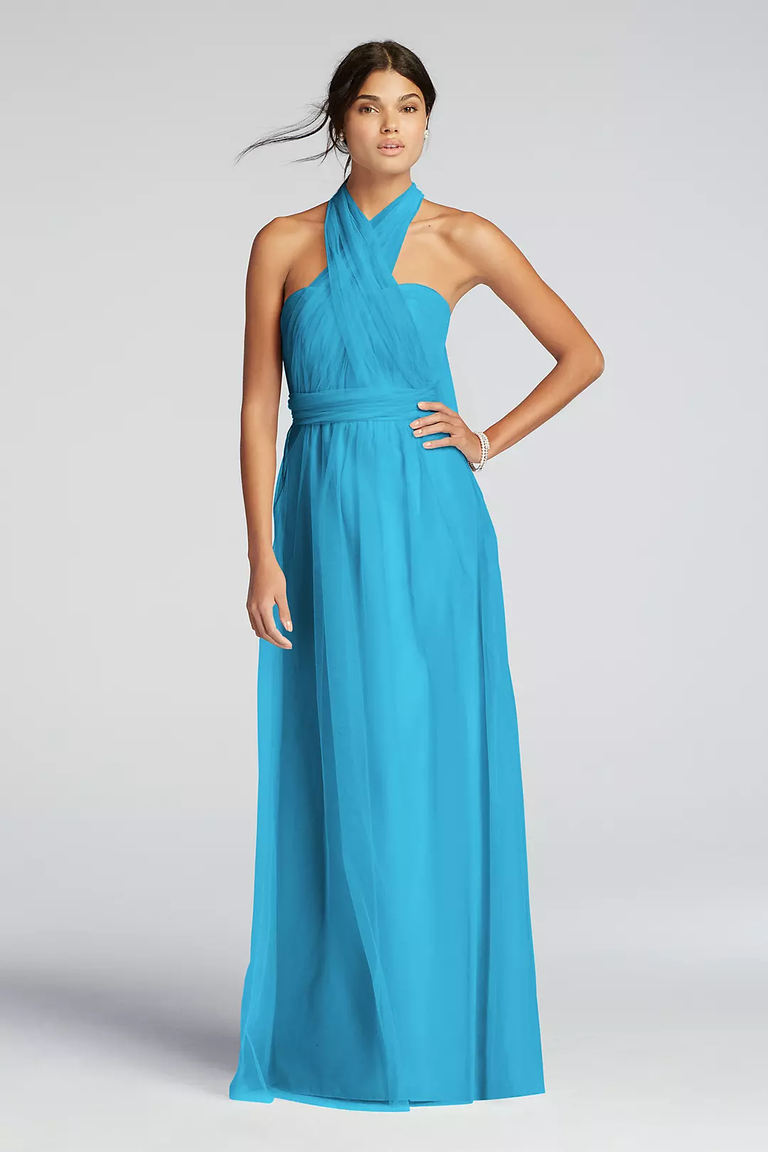 Long Tulle Convertible Versa Bridesmaid Dress - Image 16