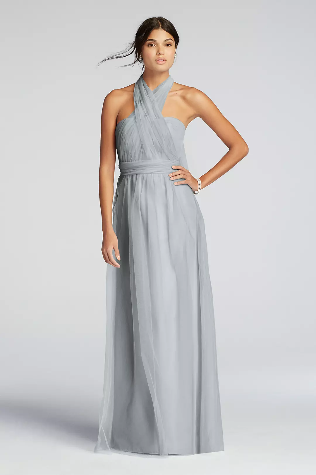 Long Tulle Convertible Versa Bridesmaid Dress - Image 5