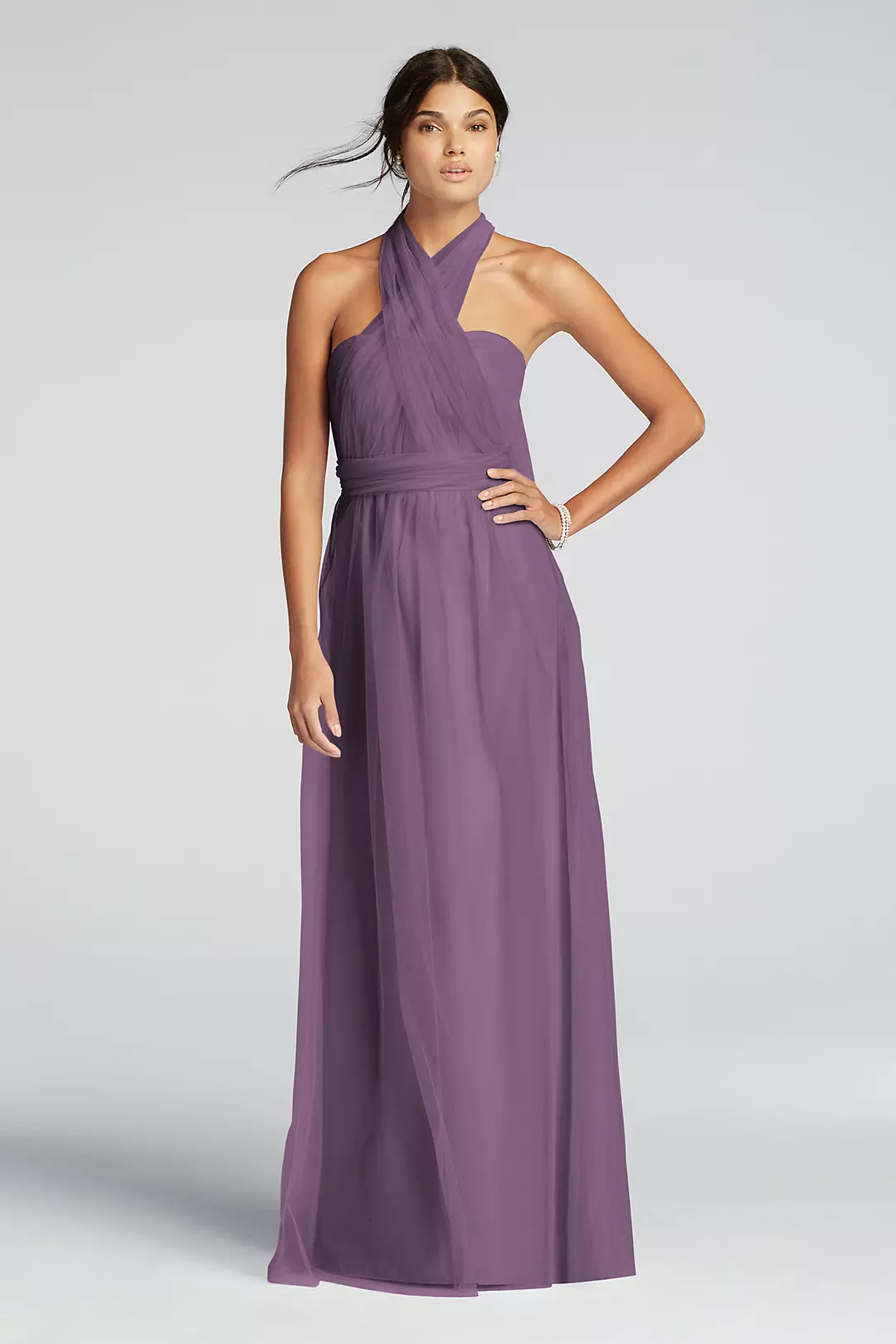 Long Tulle Convertible Versa Bridesmaid Dress - Image 8