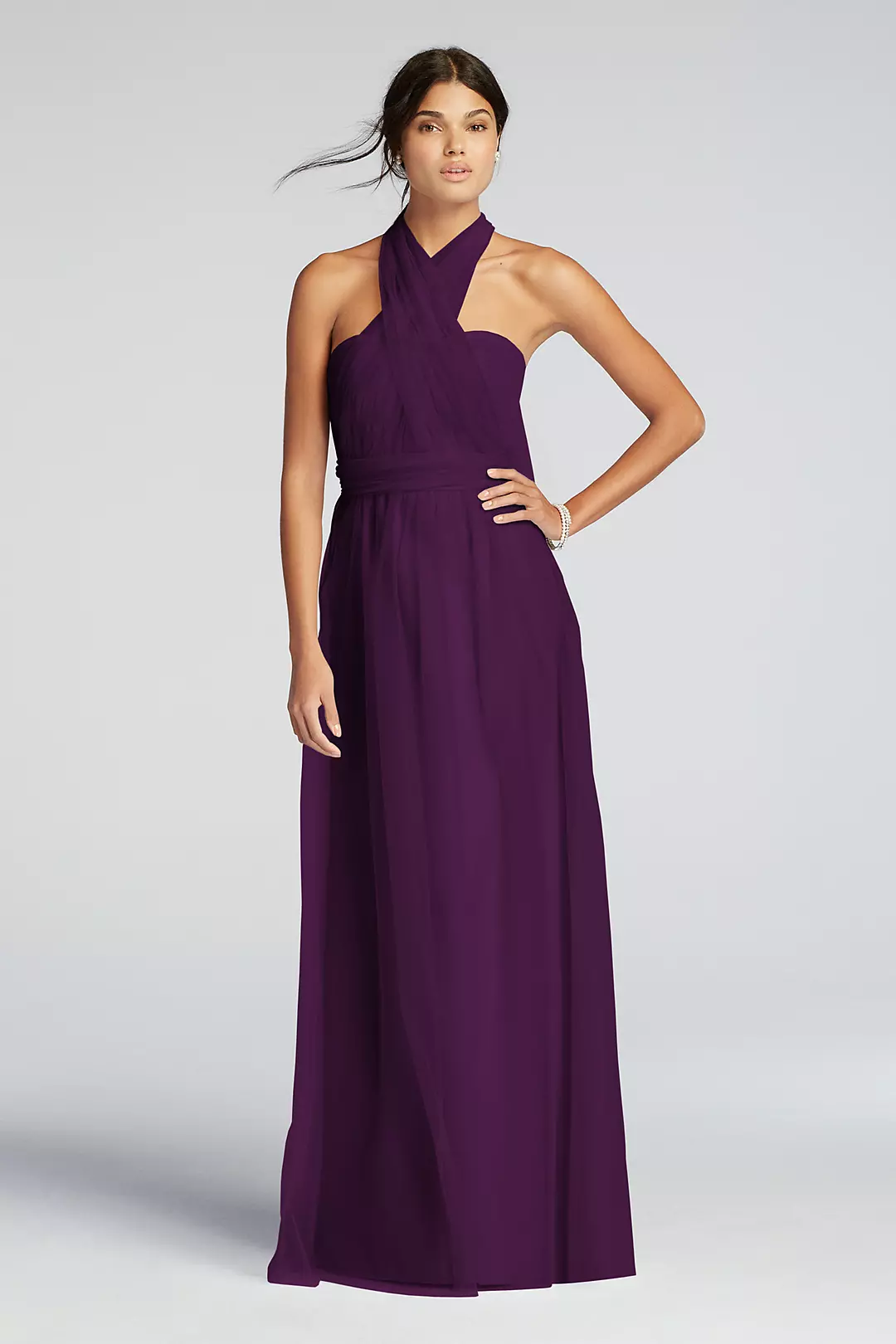 Long Tulle Convertible Versa Bridesmaid Dress - Image 9