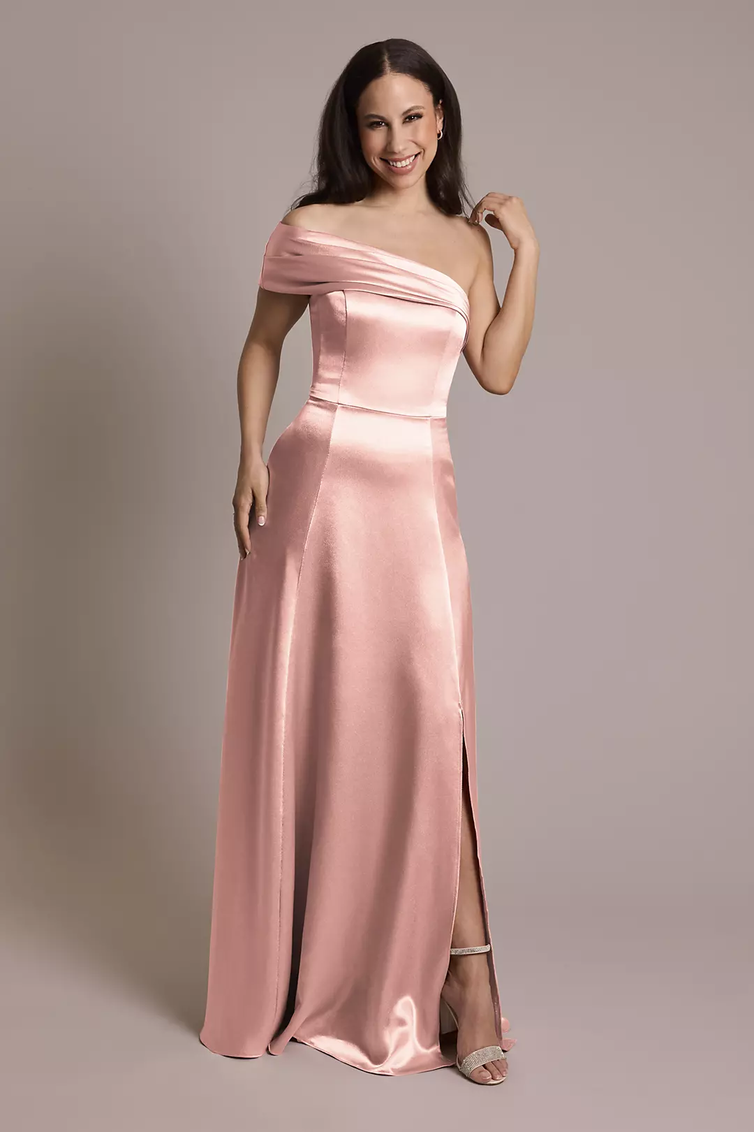 Luxe Charmeuse Asymmetrical Dress - Image 14