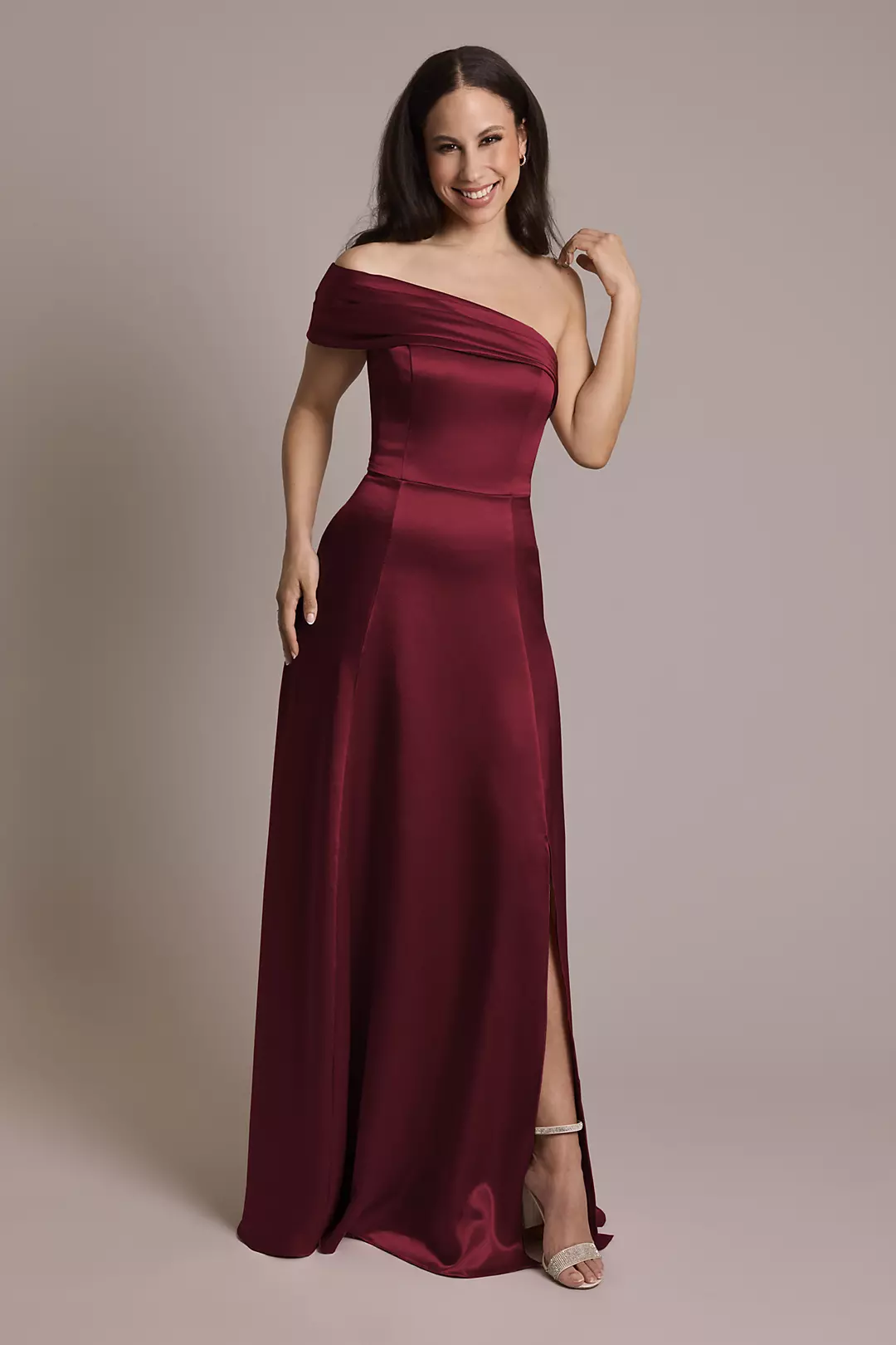 Luxe Charmeuse Asymmetrical Dress - Image 27