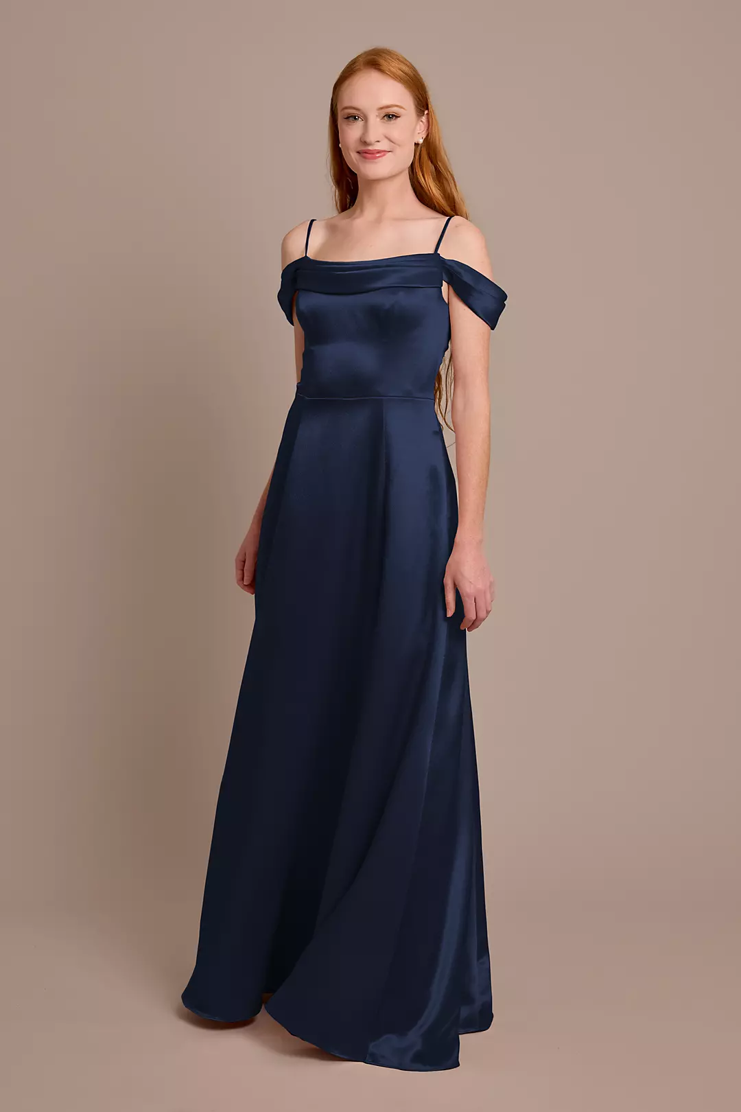 Luxe Charmeuse Off-the-Shoulder Dress - Image 13