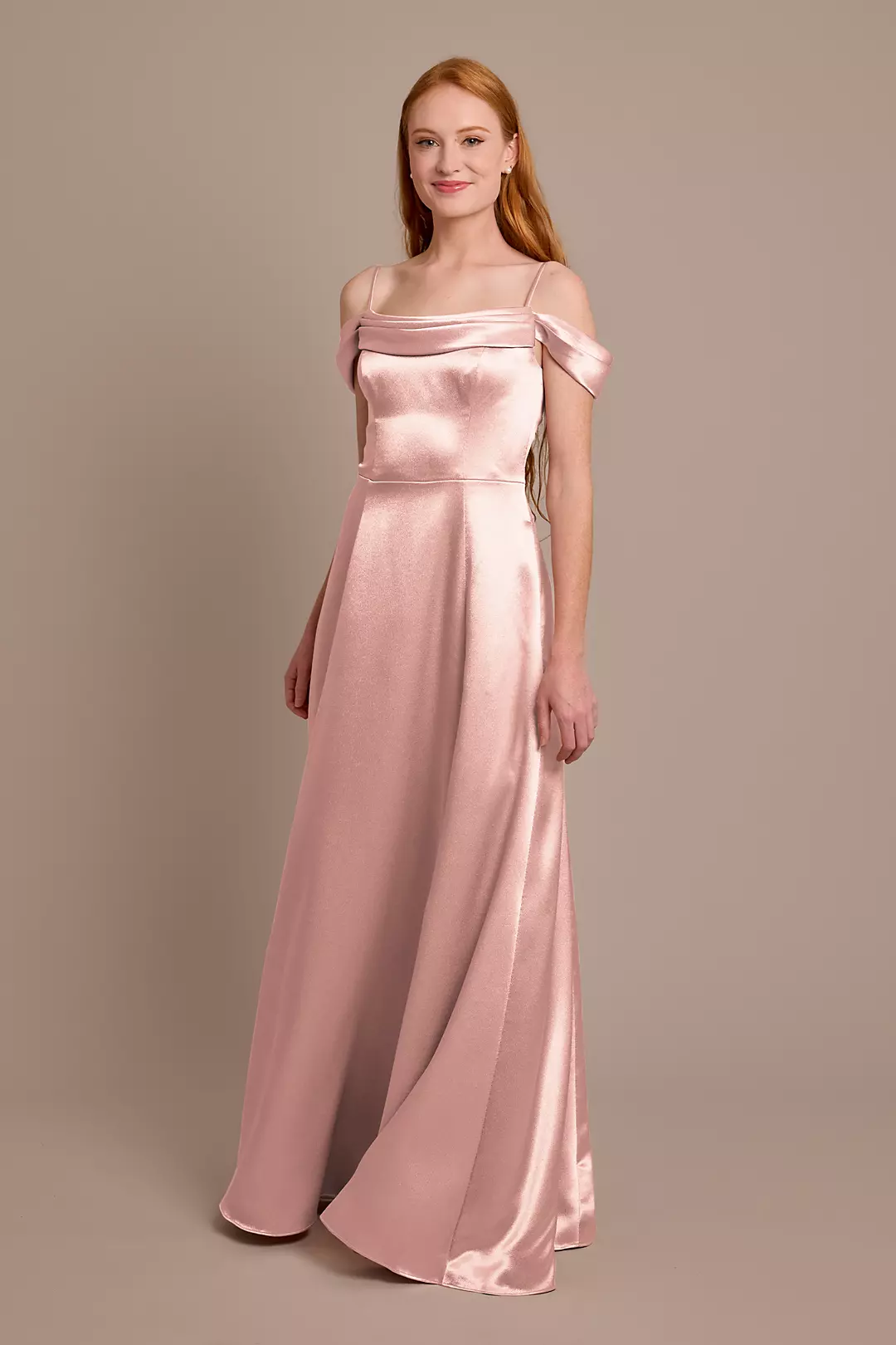 Luxe Charmeuse Off-the-Shoulder Dress - Image 24