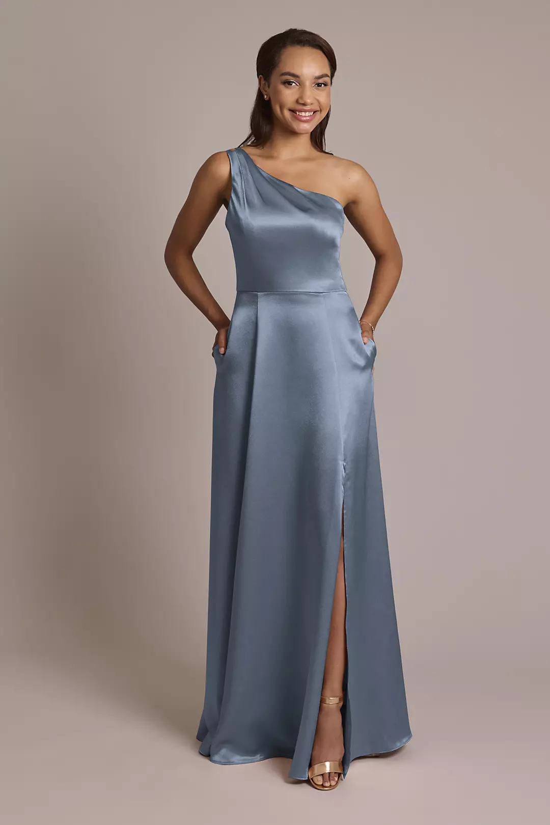 Luxe Charmeuse One-Shoulder Dress - Image 25