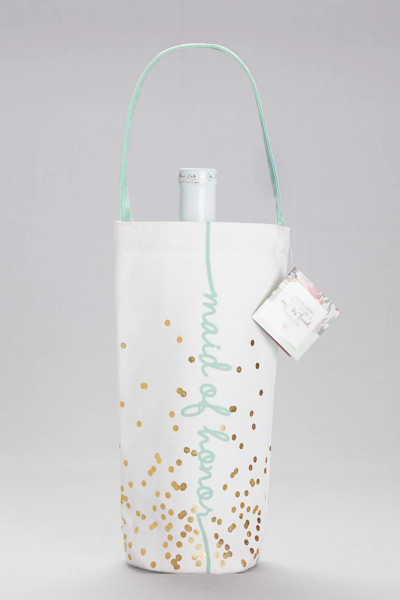 Maid of Honor Canvas Wine Tote