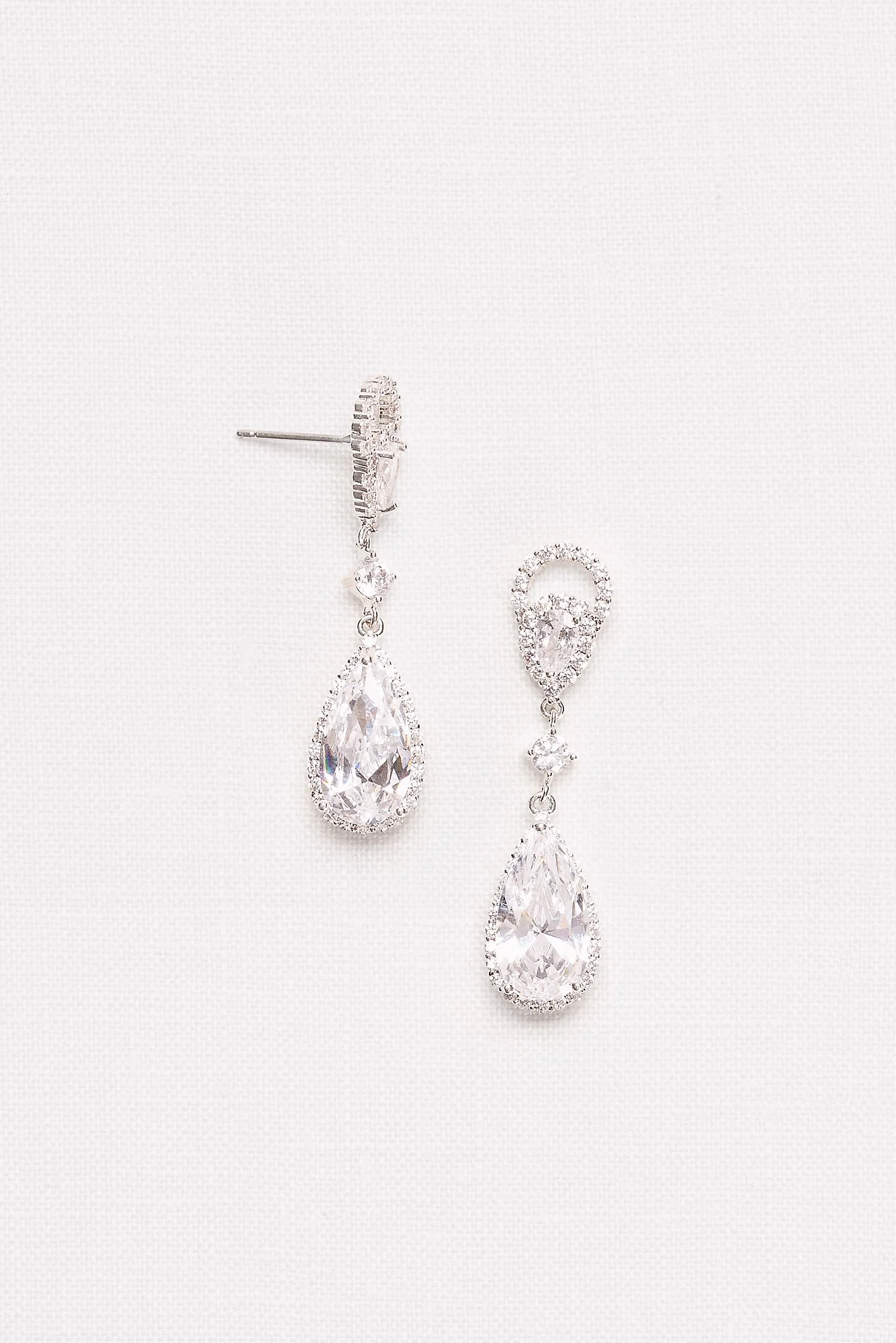 Marquise and Pear Cubic Zirconia Drop Earrings