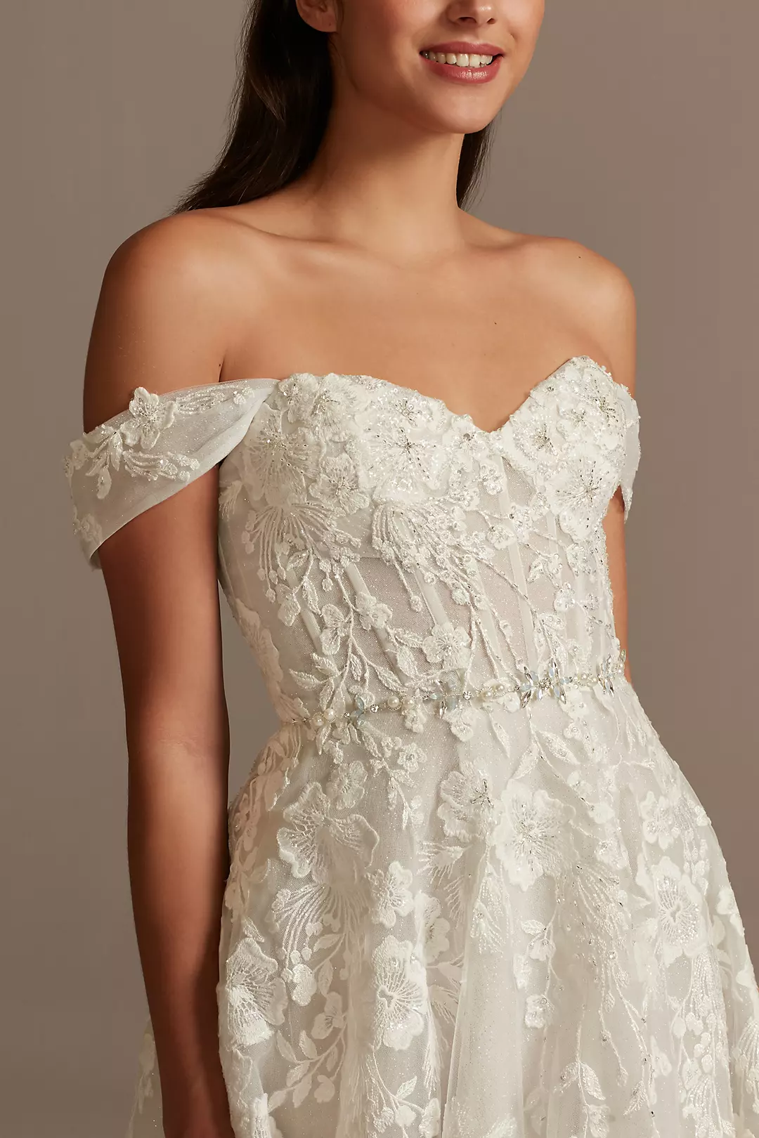Marquise Crystal and Opal Sash with Pearl Accents - Image 4