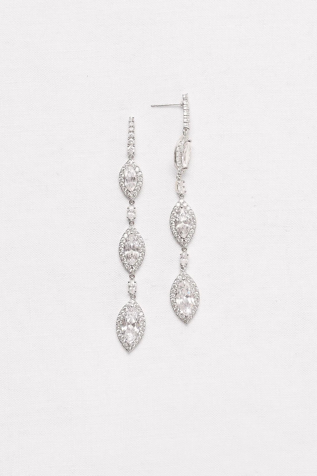 Marquise-Cut Cubic Zirconia Drop Earrings