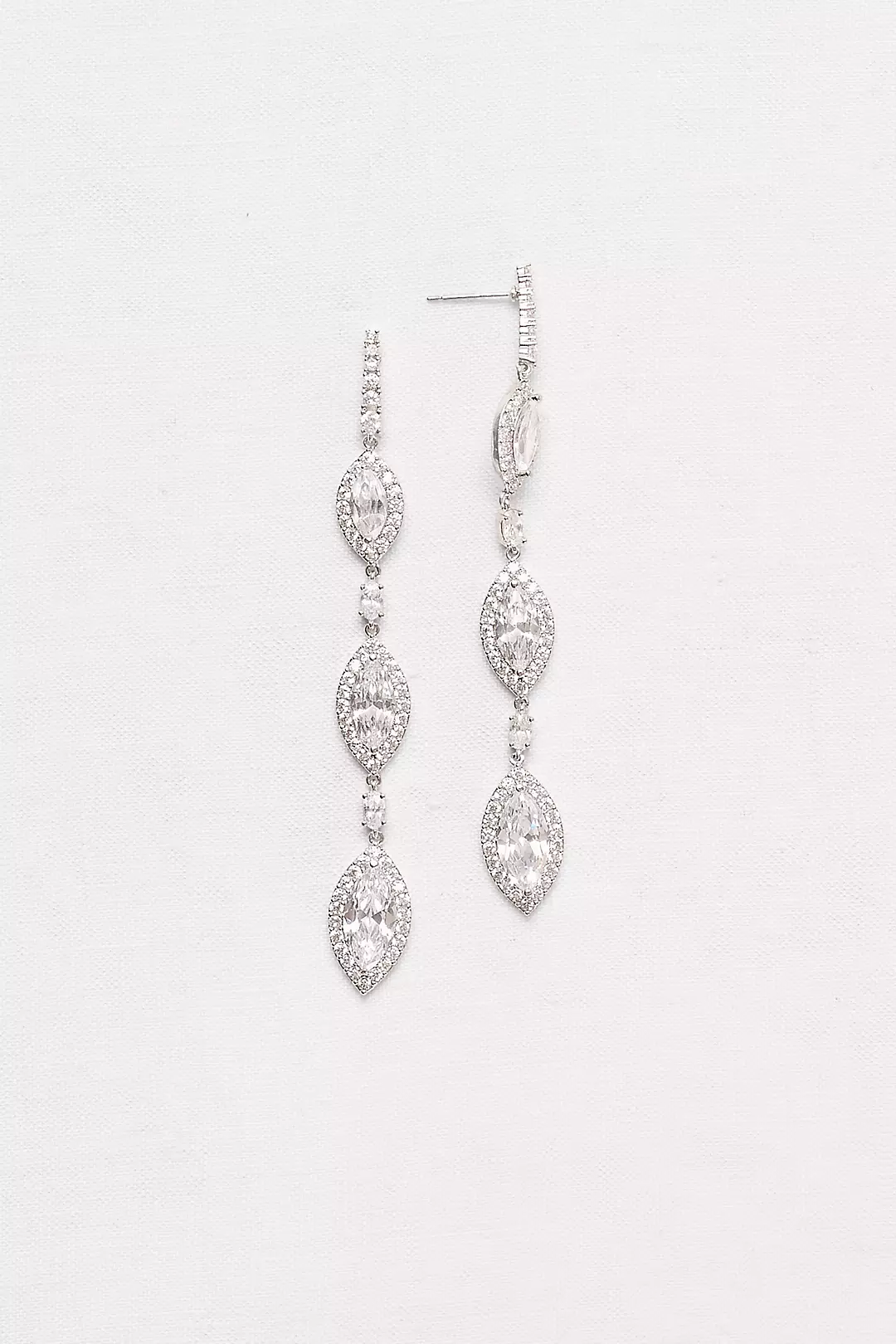 Marquise-Cut Cubic Zirconia Drop Earrings - Image 2