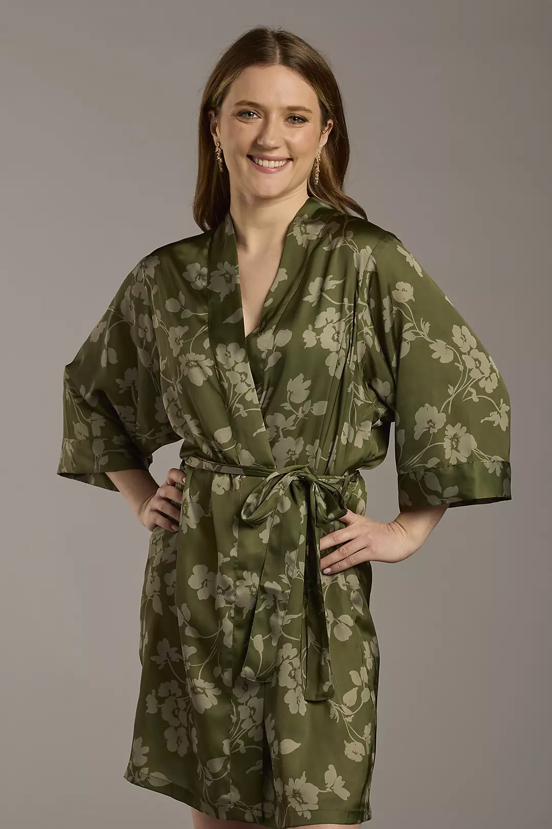 Martini Olive Floral Print Robe - Image 6