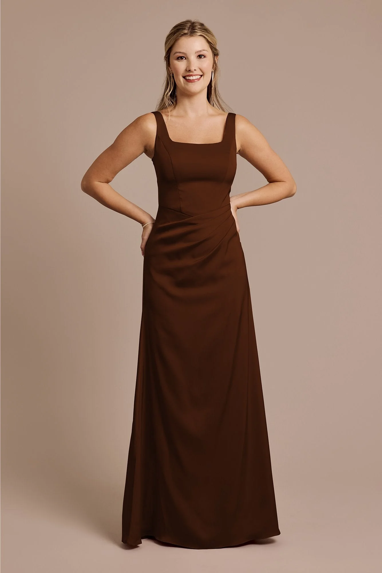 Matte Satin Basque Waist Tank Dress - Image 18