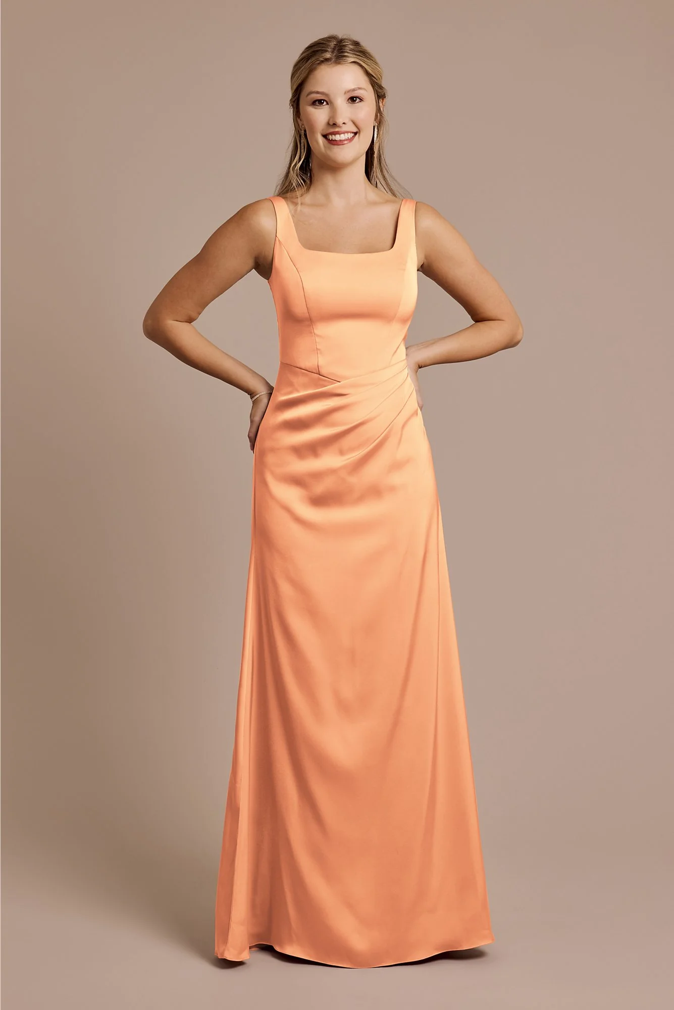 Matte Satin Basque Waist Tank Dress - Image 22