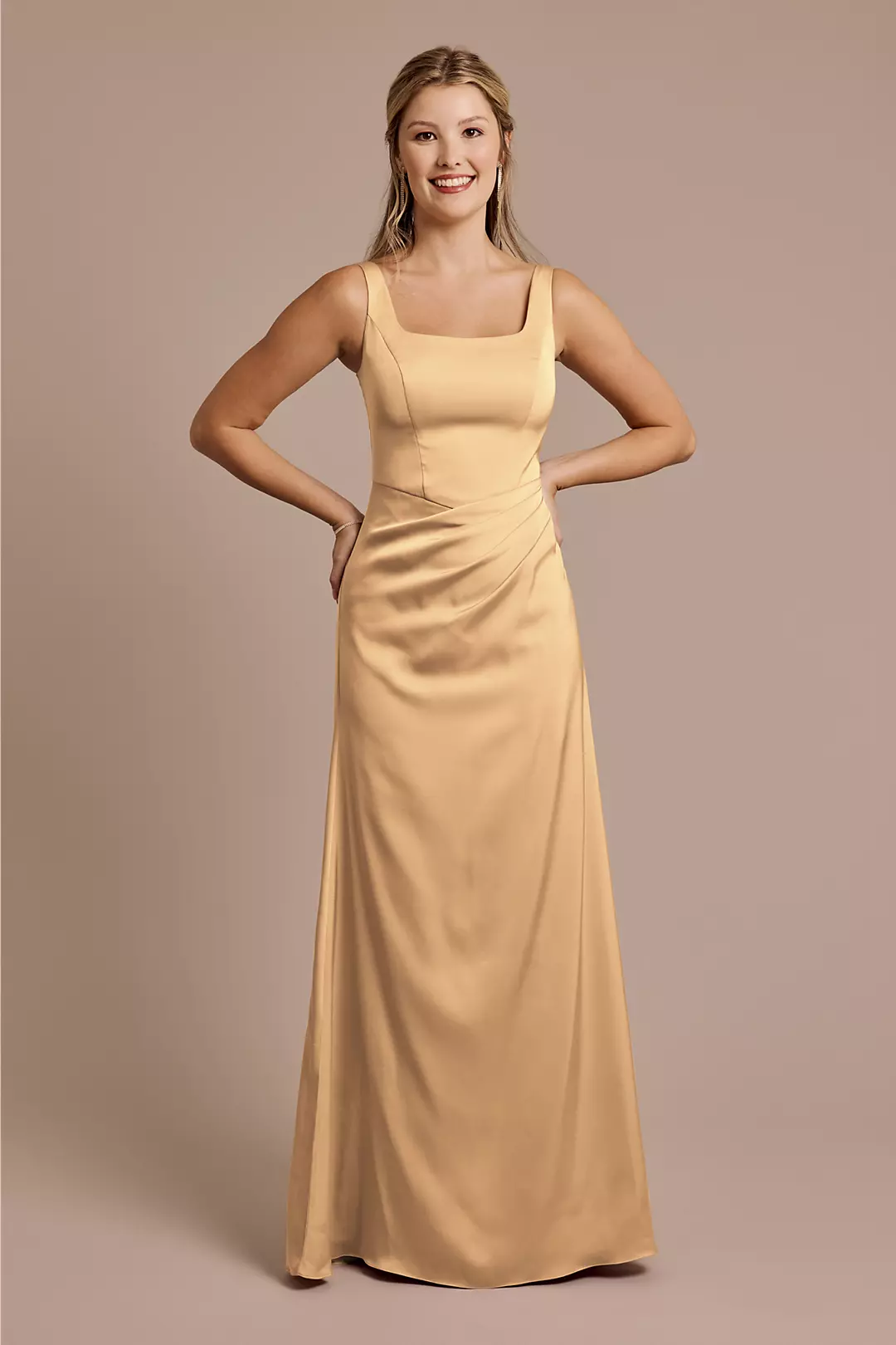 Matte Satin Basque Waist Tank Dress - Image 25