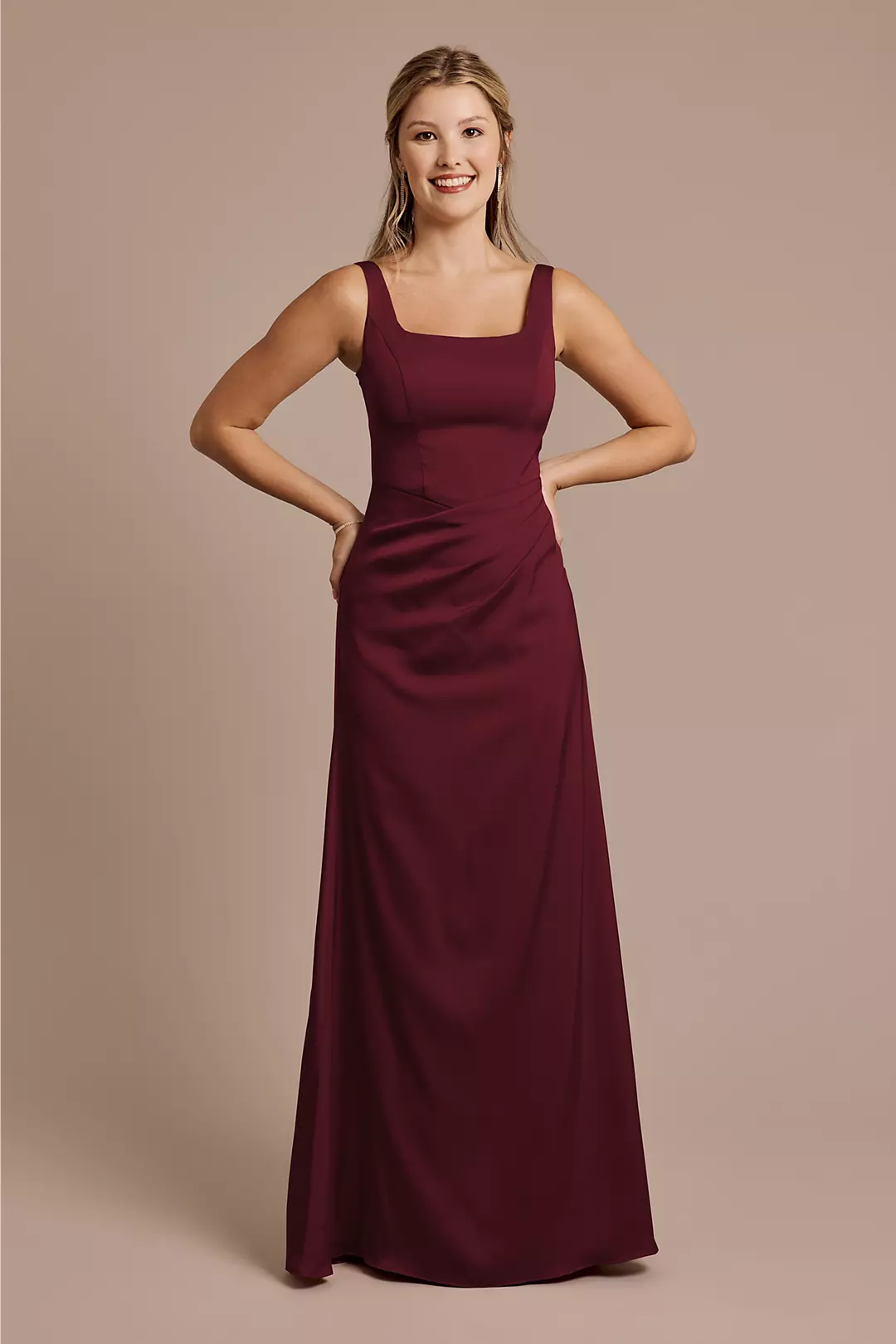 Matte Satin Basque Waist Tank Dress - Image 31