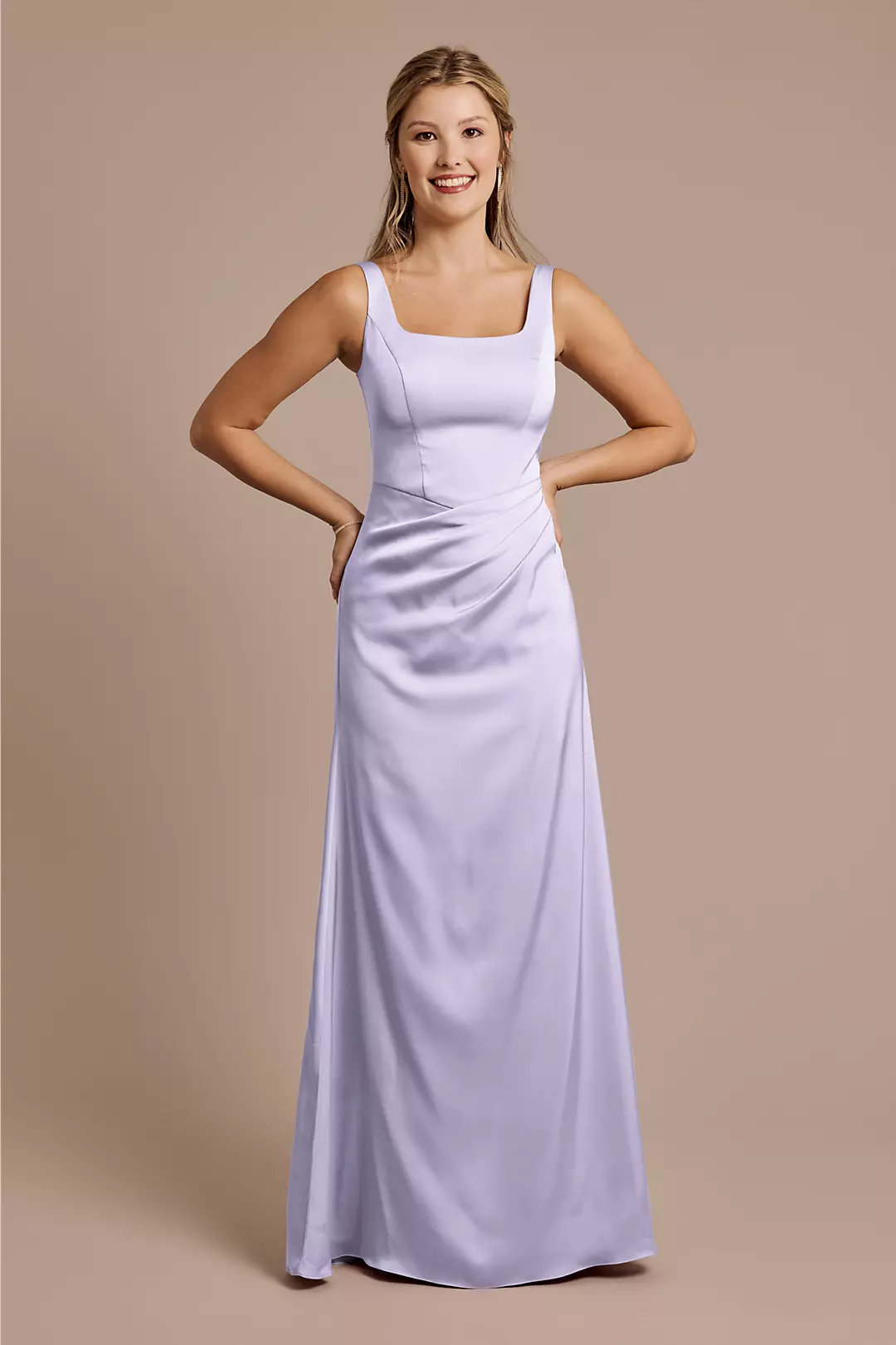 Matte Satin Basque Waist Tank Dress - Image 39