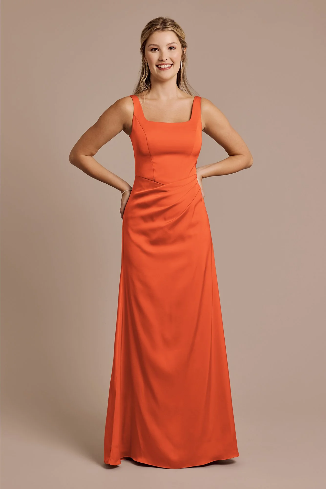 Matte Satin Basque Waist Tank Dress - Image 5