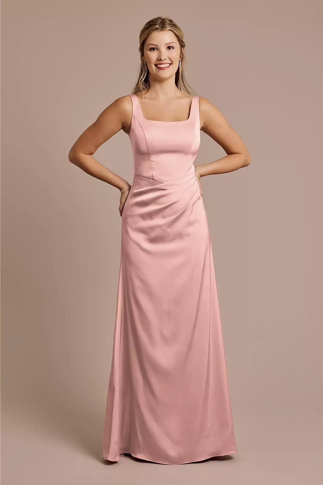 Matte Satin Basque Waist Tank Dress - Image 8