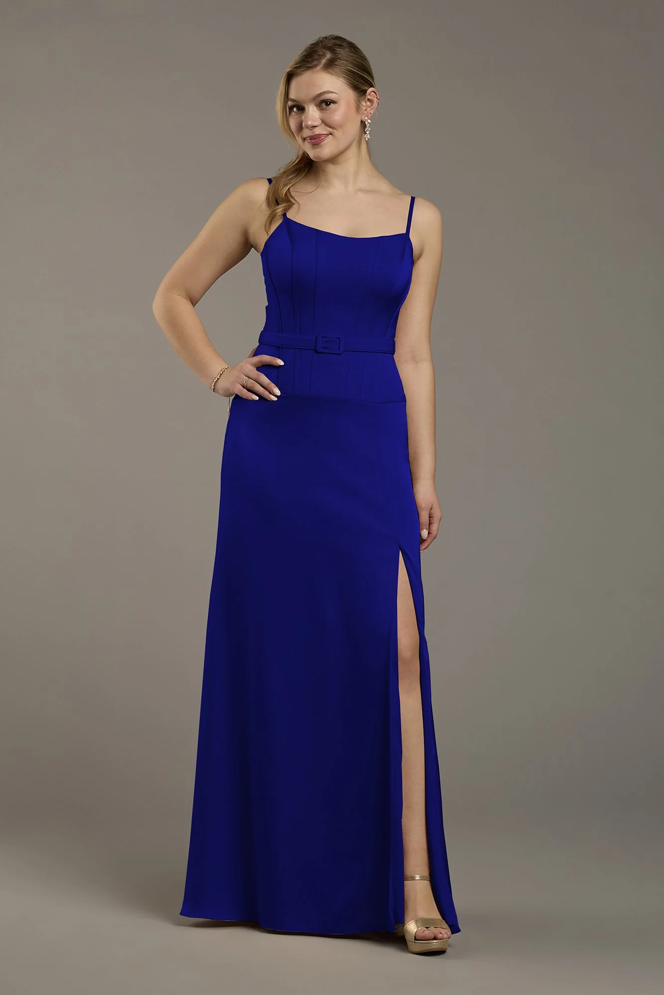 Matte Satin Drop Waist Corset Dress - Image 19