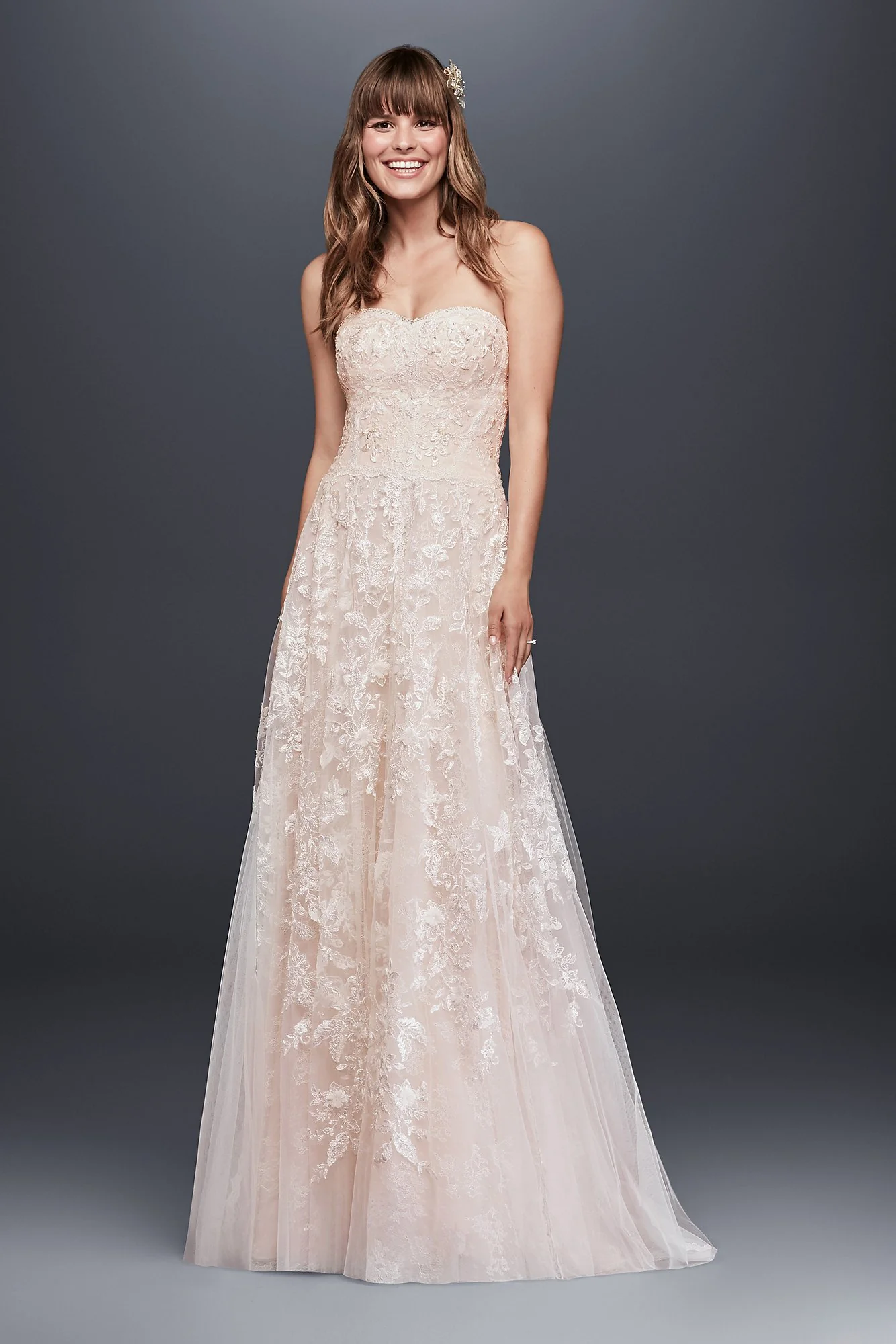 Melissa Sweet Lace A-Line Wedding Dress - Image 5