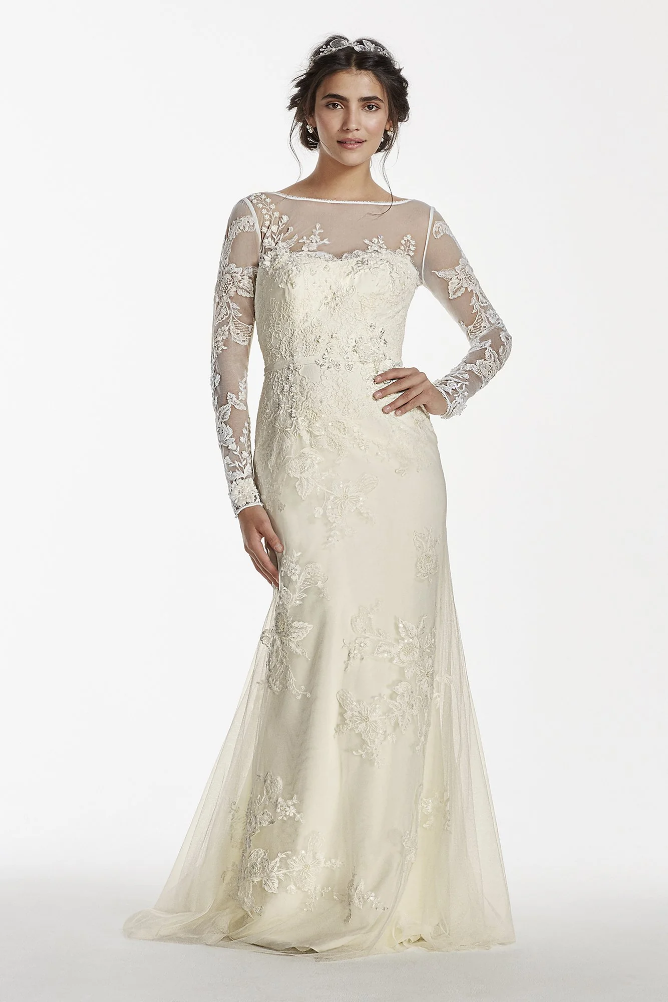 Melissa Sweet Lace Long Sleeve Wedding Dress