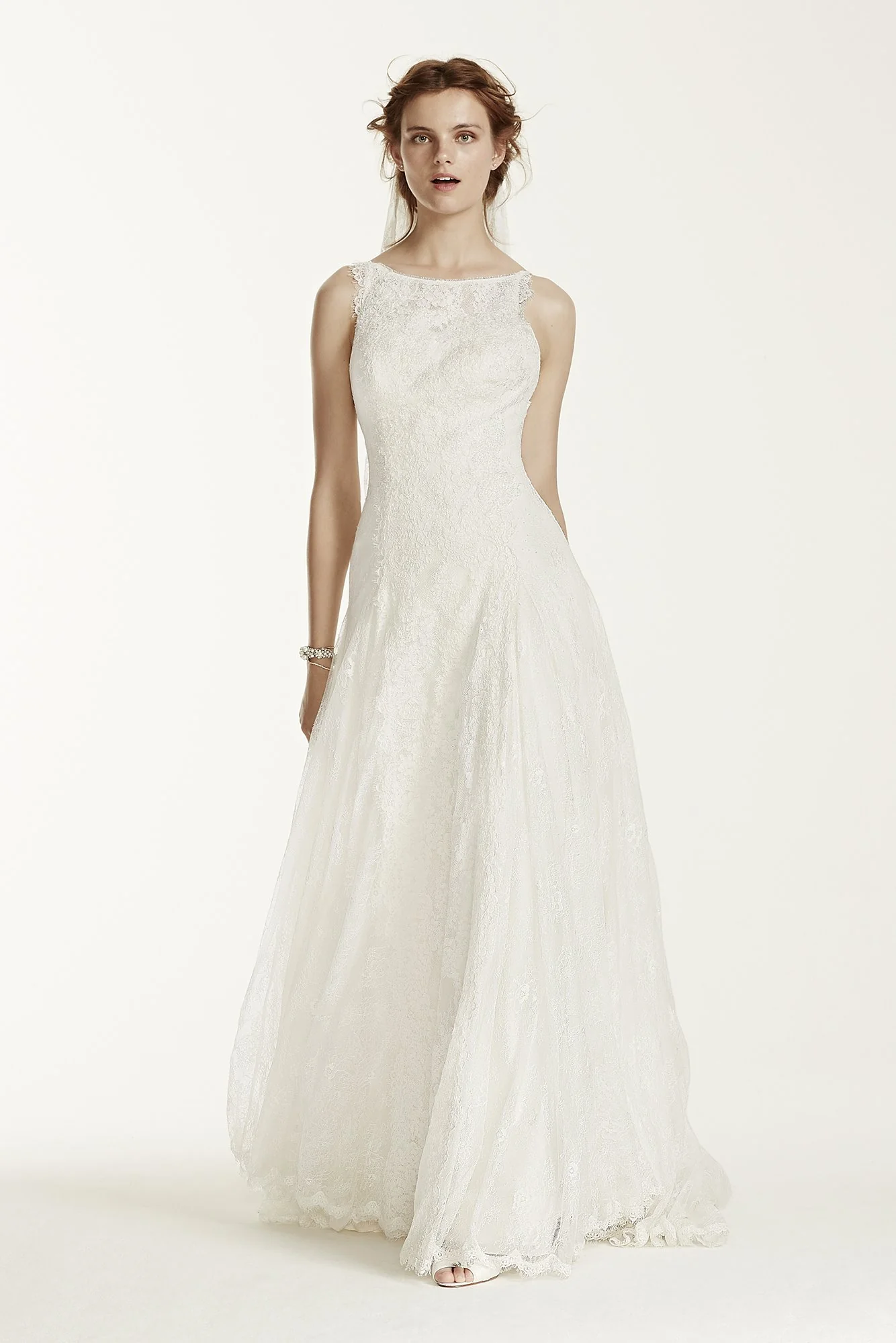 Melissa Sweet Lace Wedding Dress with High Neck - Image 3