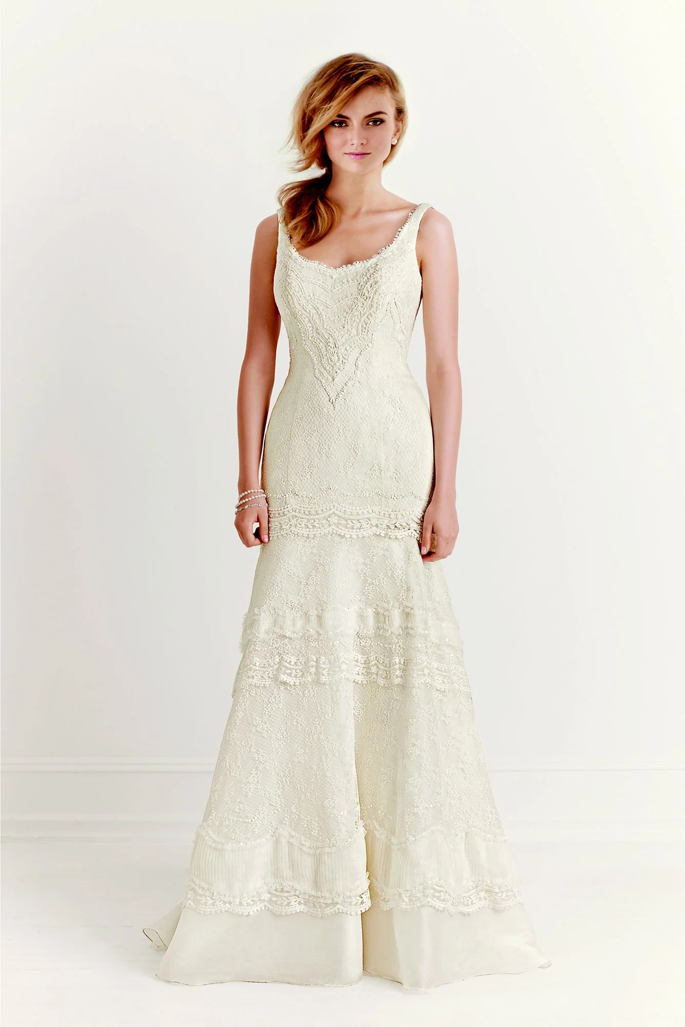 Melissa Sweet Organza Lace and Satin Wedding Dress - Image 2