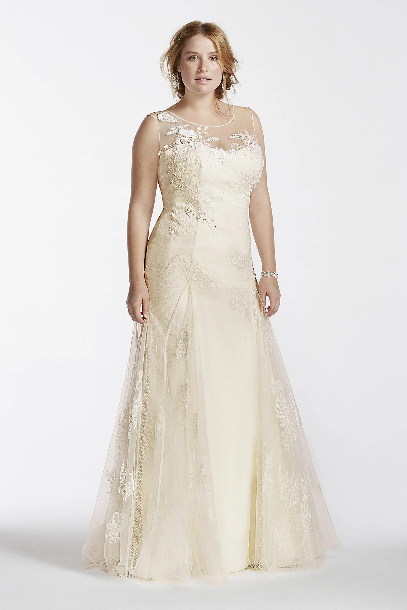 Melissa Sweet Tank Tulle Wedding Dress with Beads - Image 4
