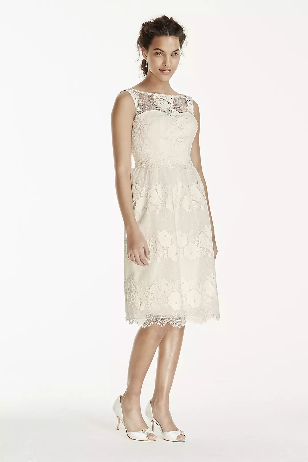 Melissa Sweet Tea Length Tank Wedding Dress