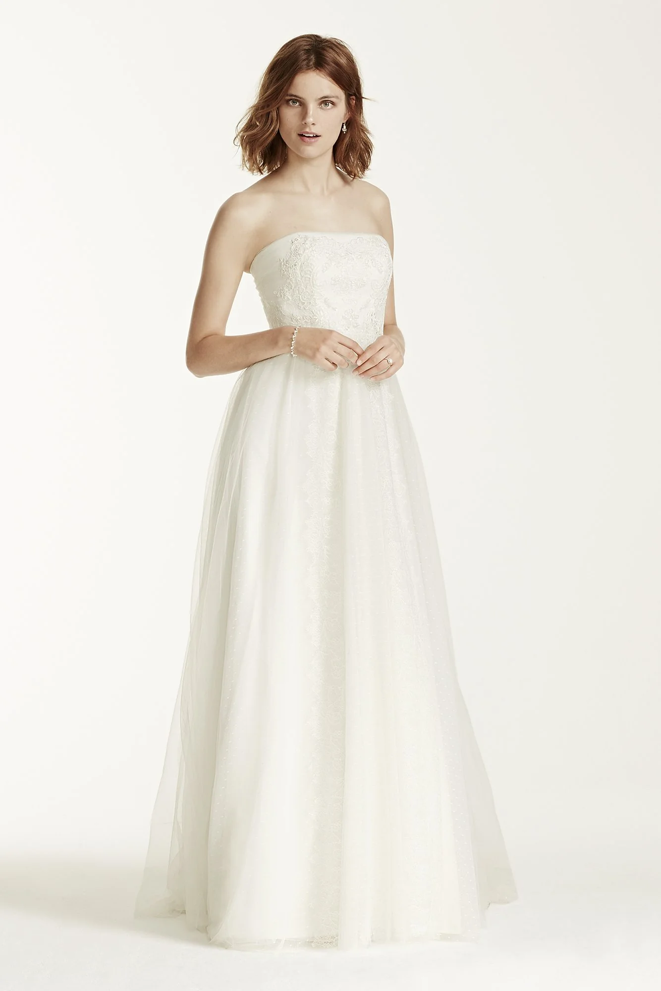 Melissa Sweet Wedding Dress with Banded Lace