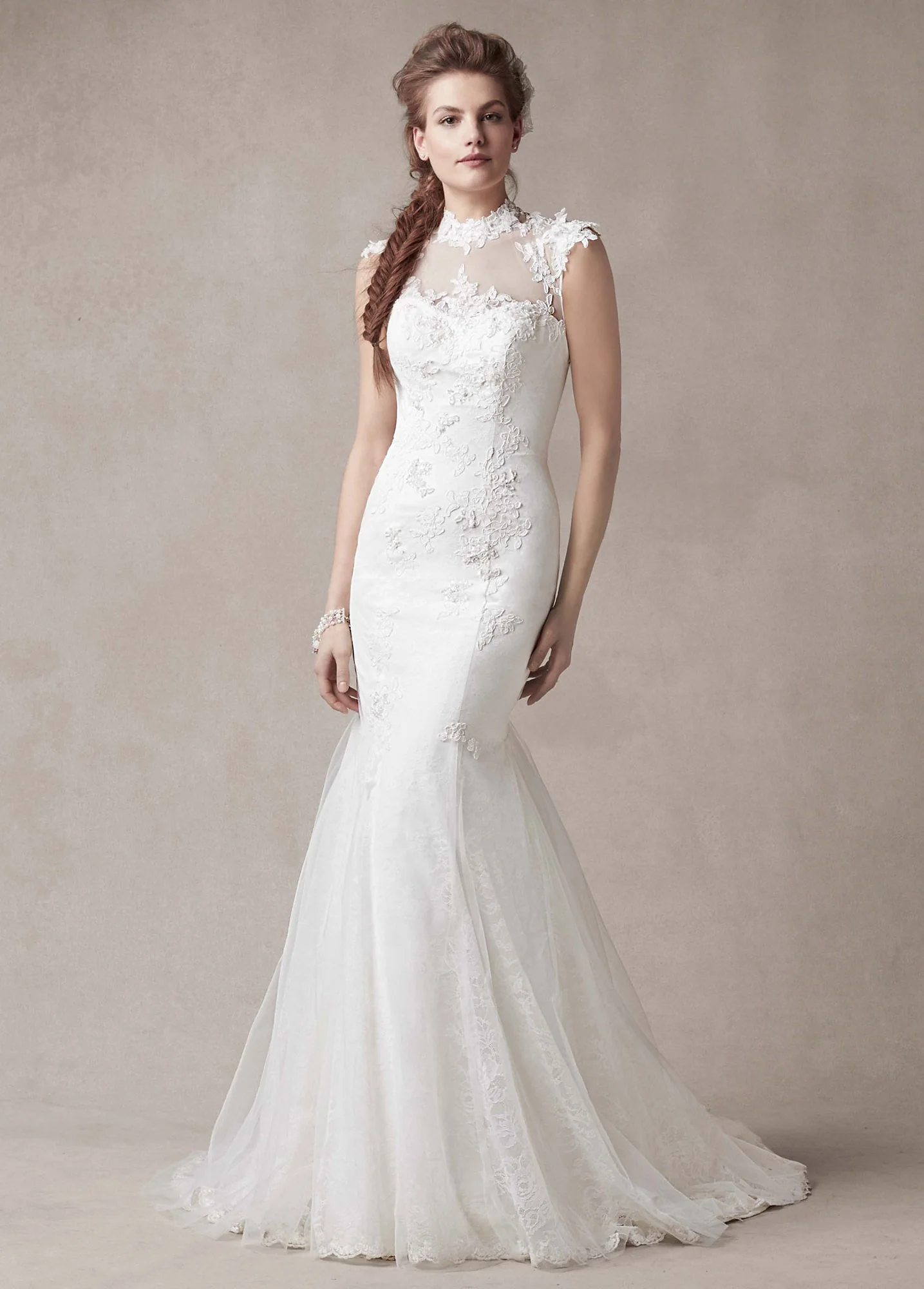 Melissa Sweet Wedding Dress with Illusion Neckline - Image 2