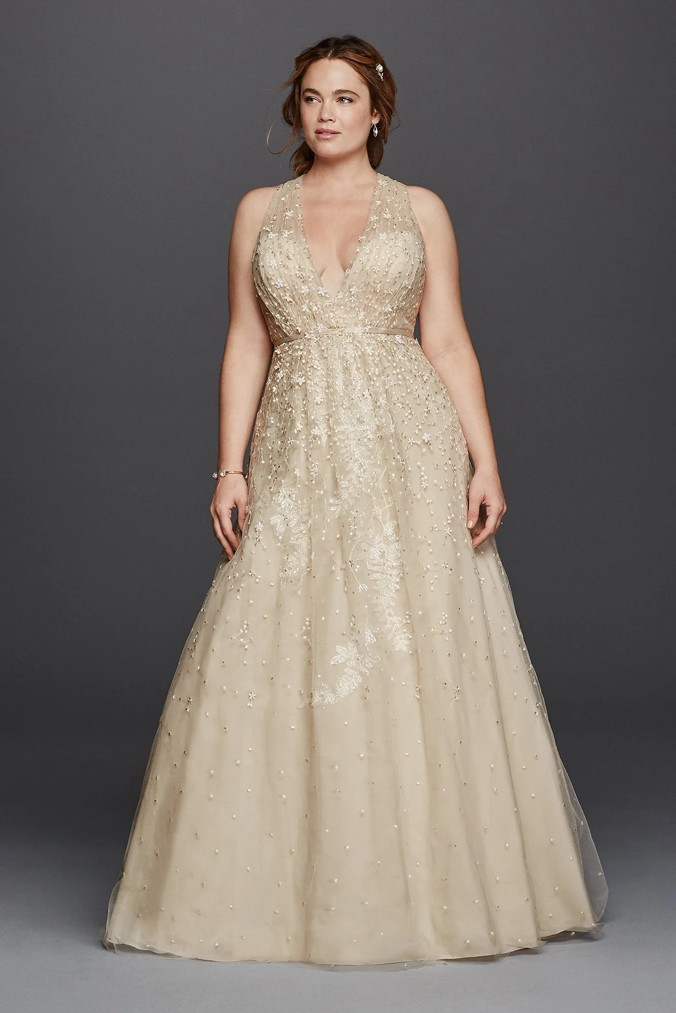 Melissa Sweet Wedding Dress with Plunging Neckline - Image 14