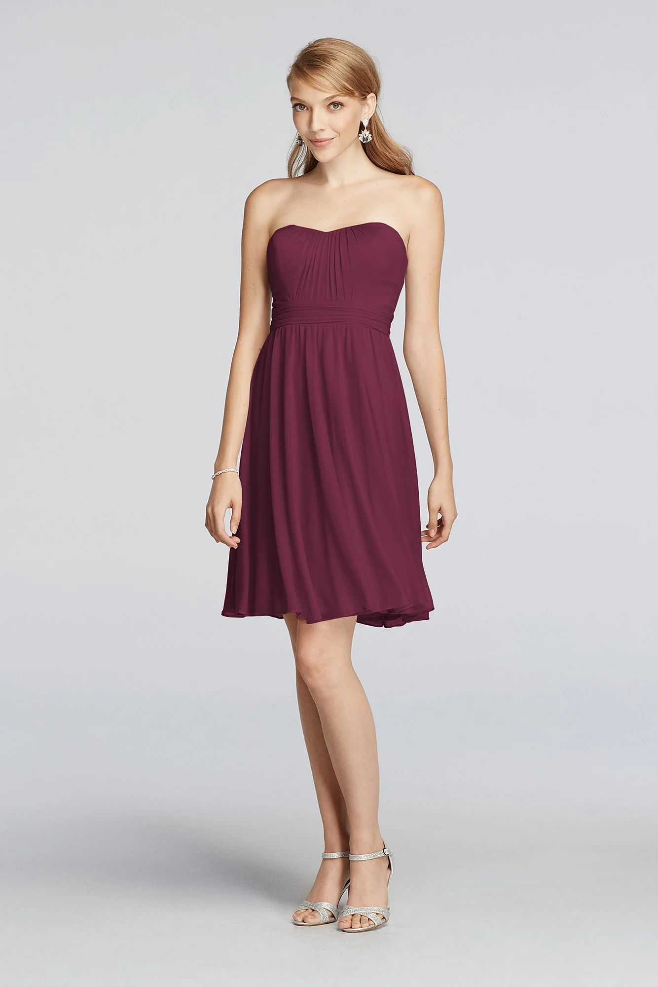 Mesh Above the Knee Strapless Dress - Image 23