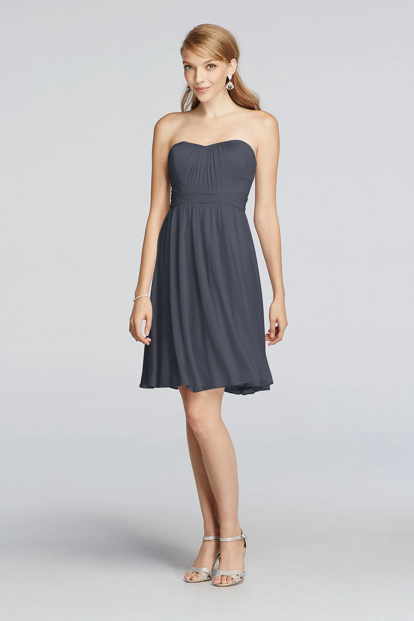 Mesh Above the Knee Strapless Dress - Image 27